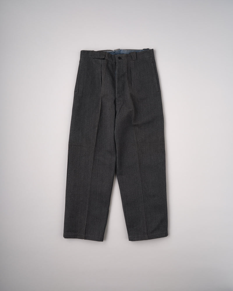 【~50's】French Vintage Black Chambray Work Pants "Dead Stock"