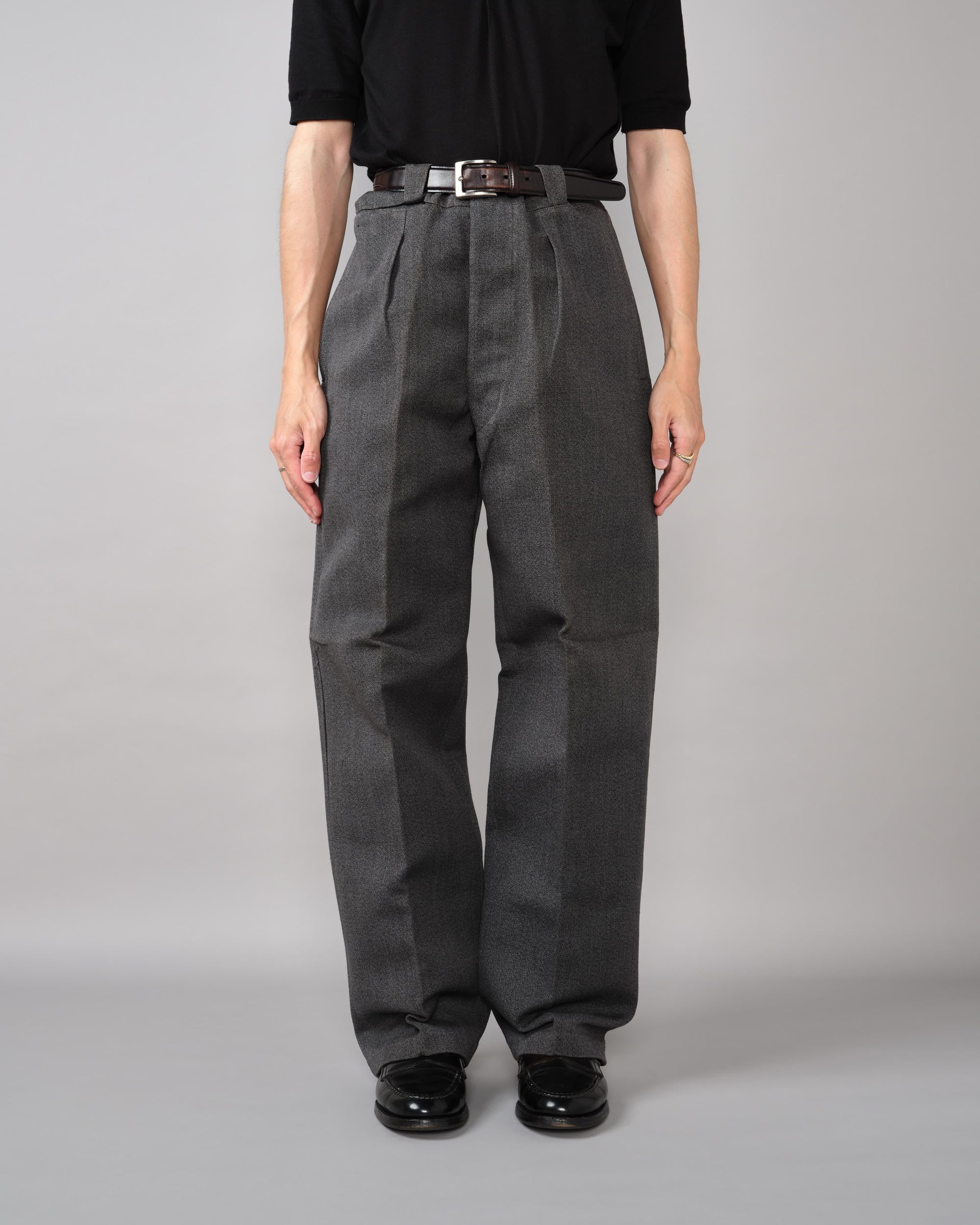 [~50's] French Vintage Black Chambray Work Pants "Dead Stock"