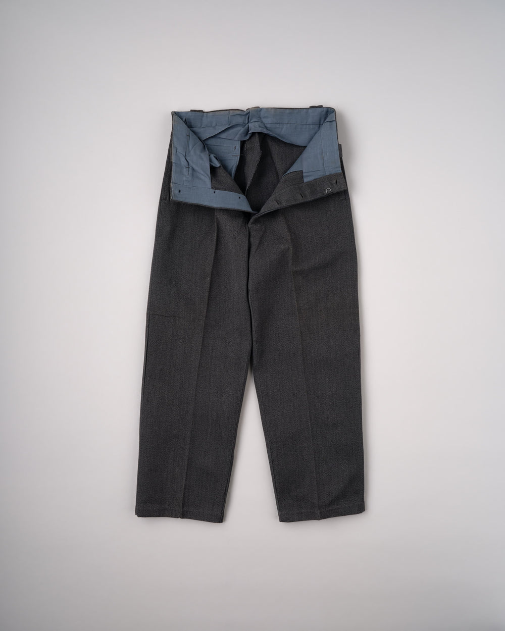 [~50's] French Vintage Black Chambray Work Pants "Dead Stock"
