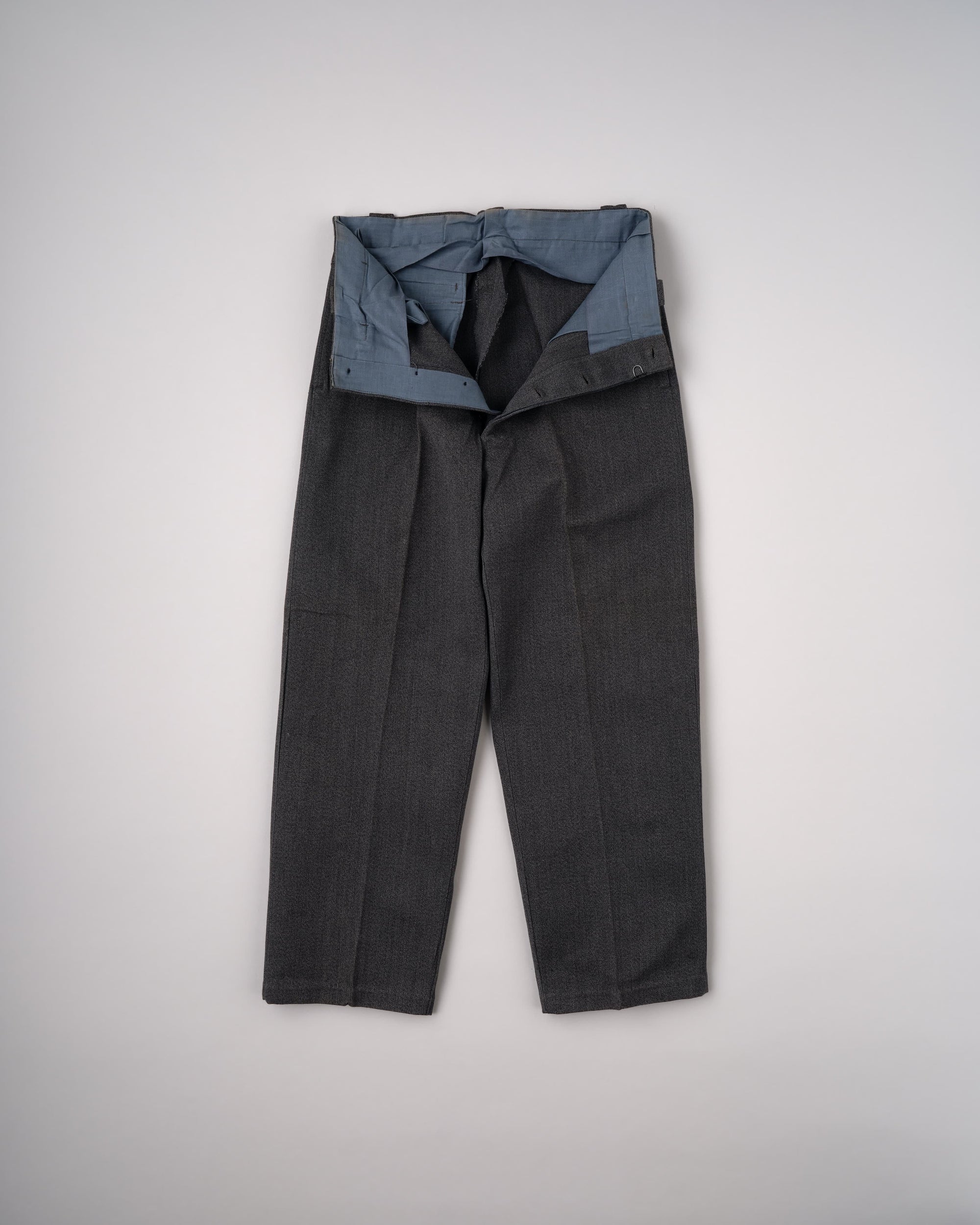 [~50's] French Vintage Black Chambray Work Pants "Dead Stock"