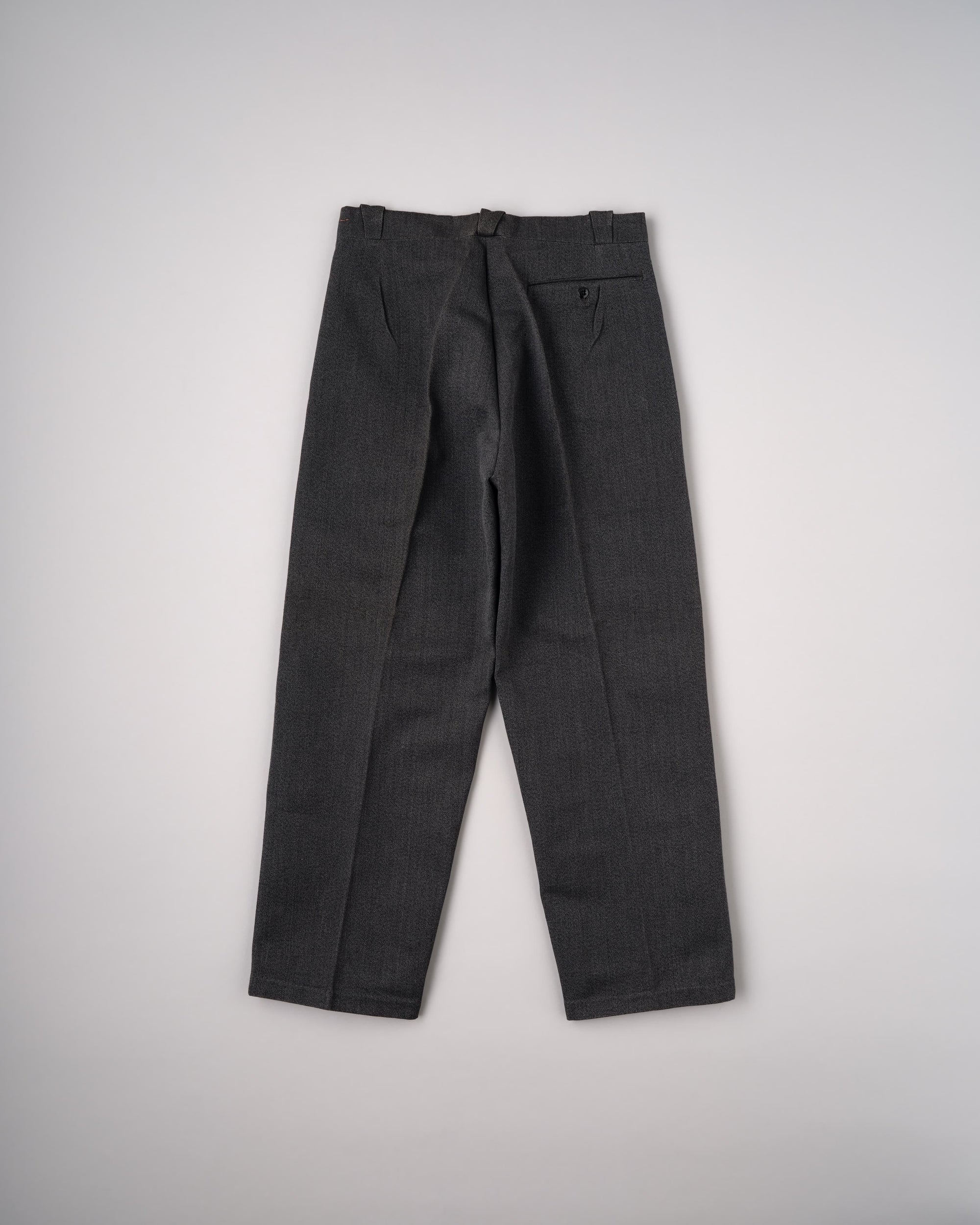 [~50's] French Vintage Black Chambray Work Pants "Dead Stock"