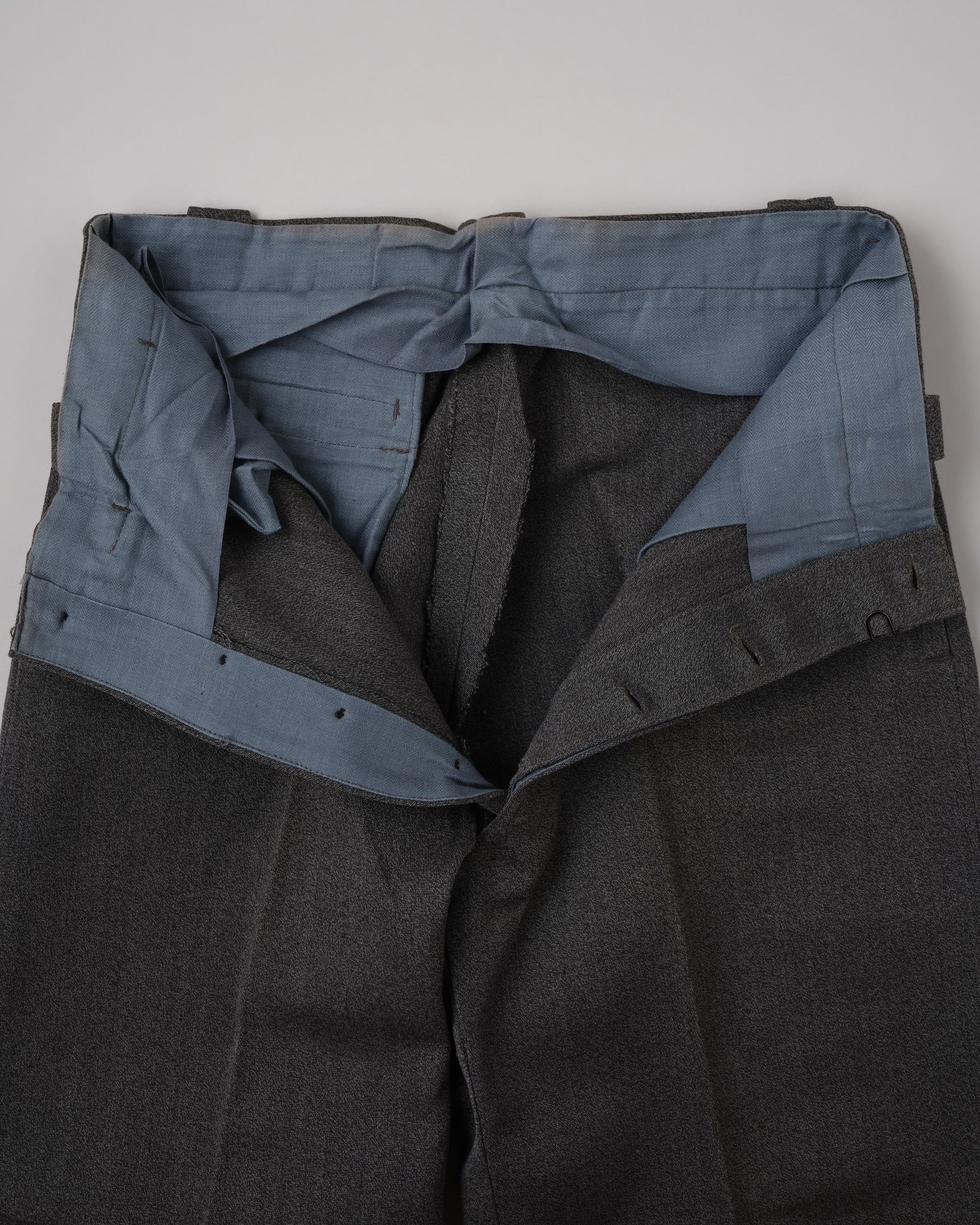 [~50's] French Vintage Black Chambray Work Pants "Dead Stock"