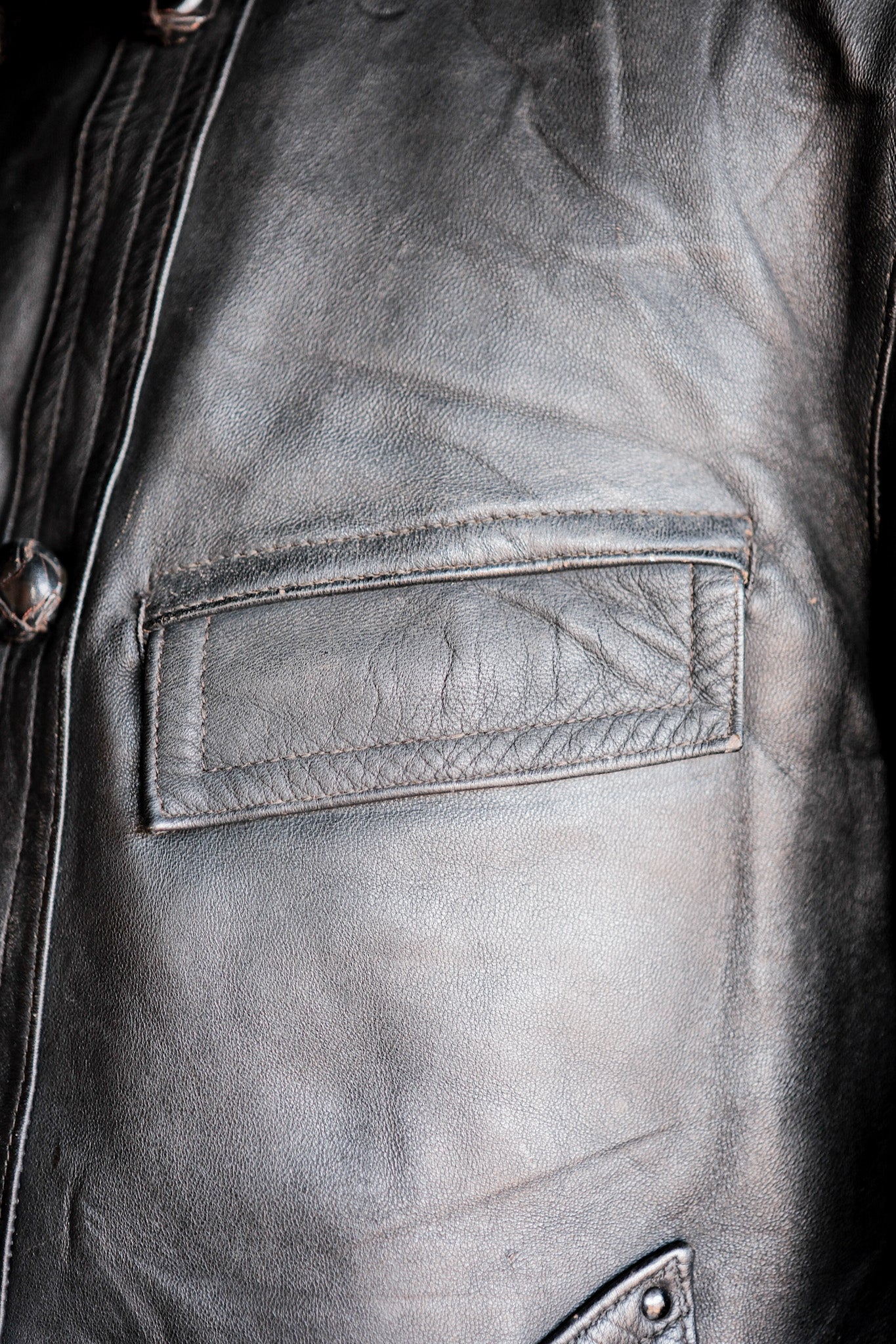 ［~60's］French Vintage Le Corbusier Leather Work Jacket Size.56
