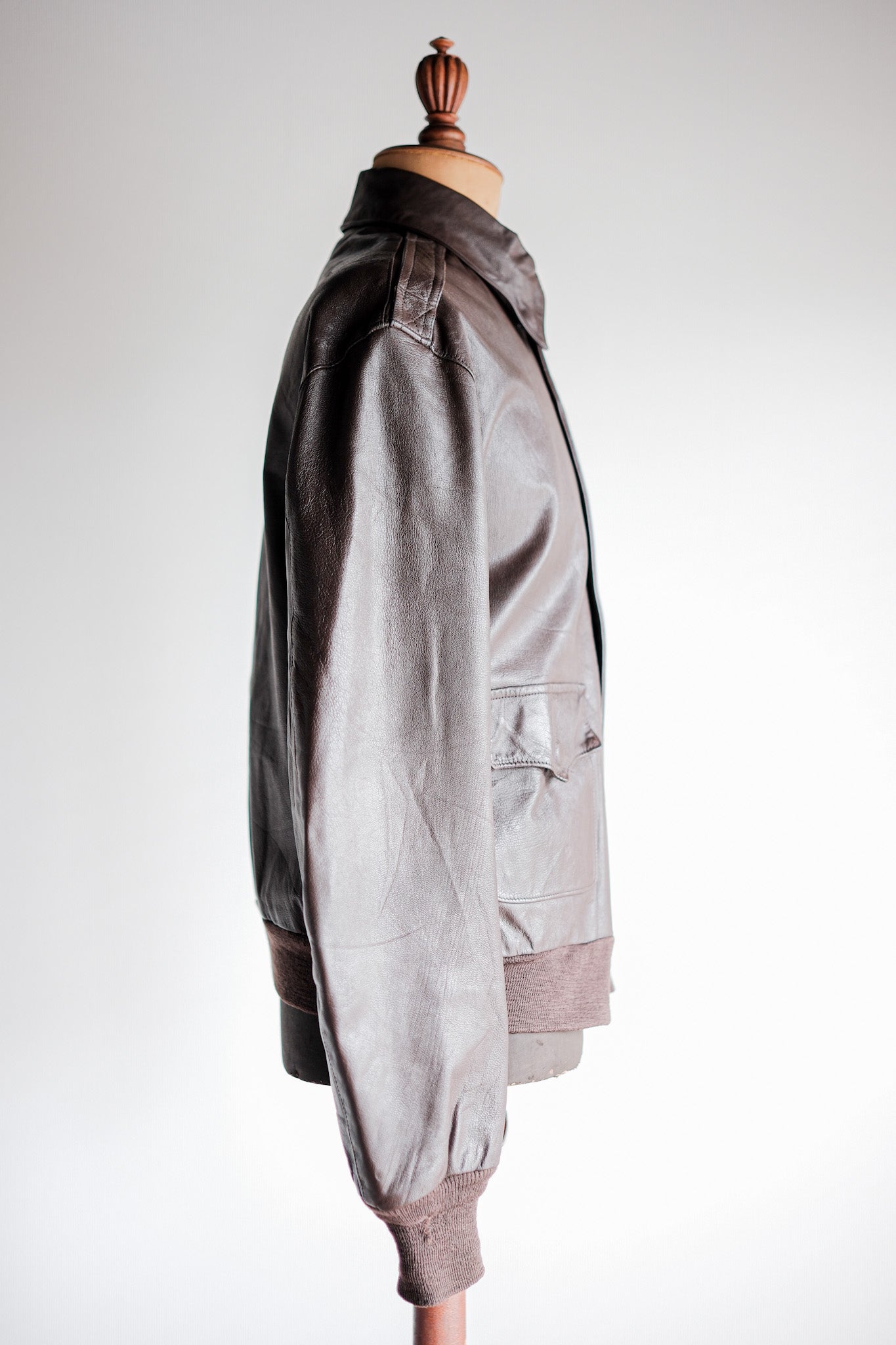 【~80's】Willis&Geiger A-2 Type Leather Flight Jacket Size.44 "Made in U.S.A."