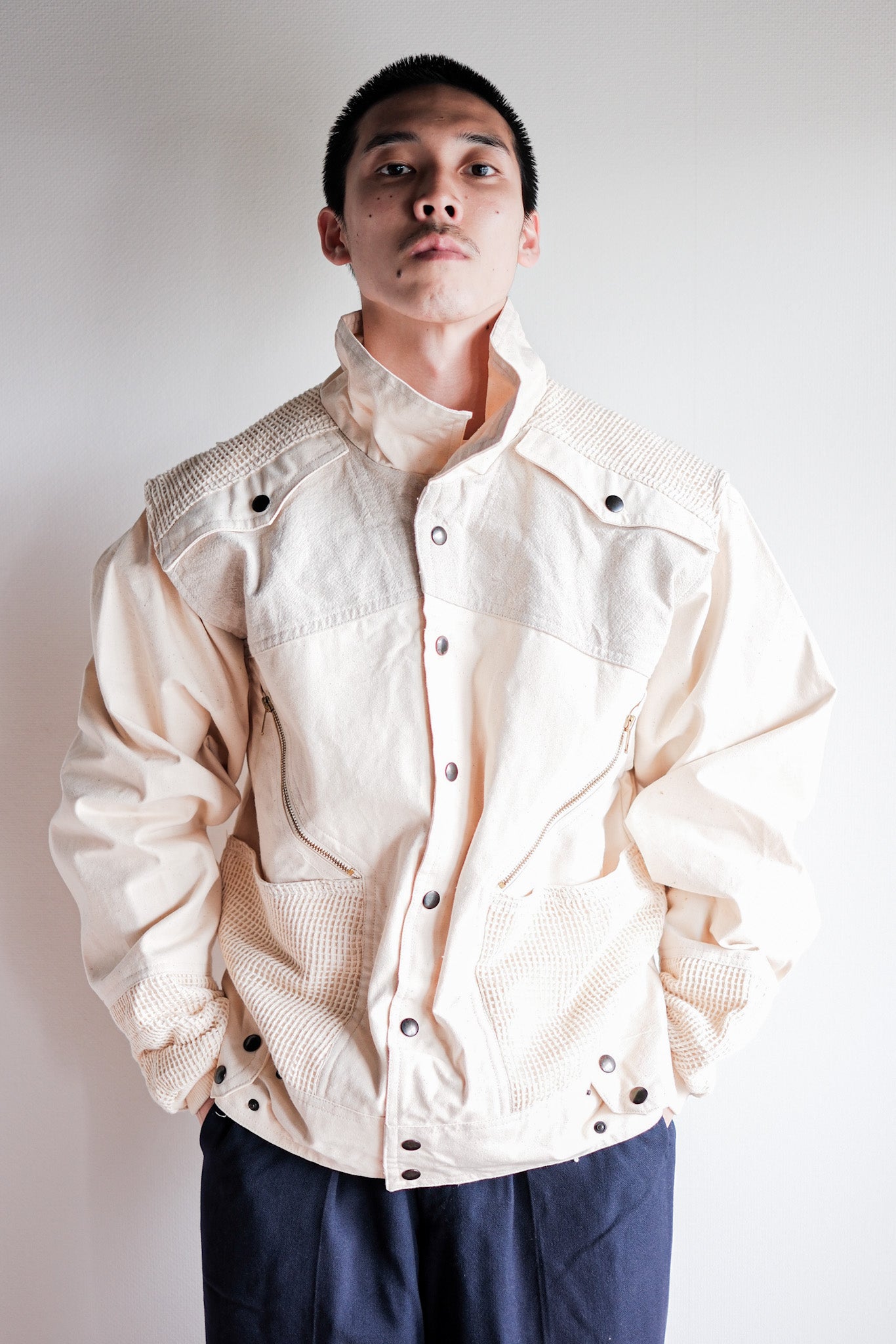 ［~70's］French Vintage Multi Pocket Cotton Jacket