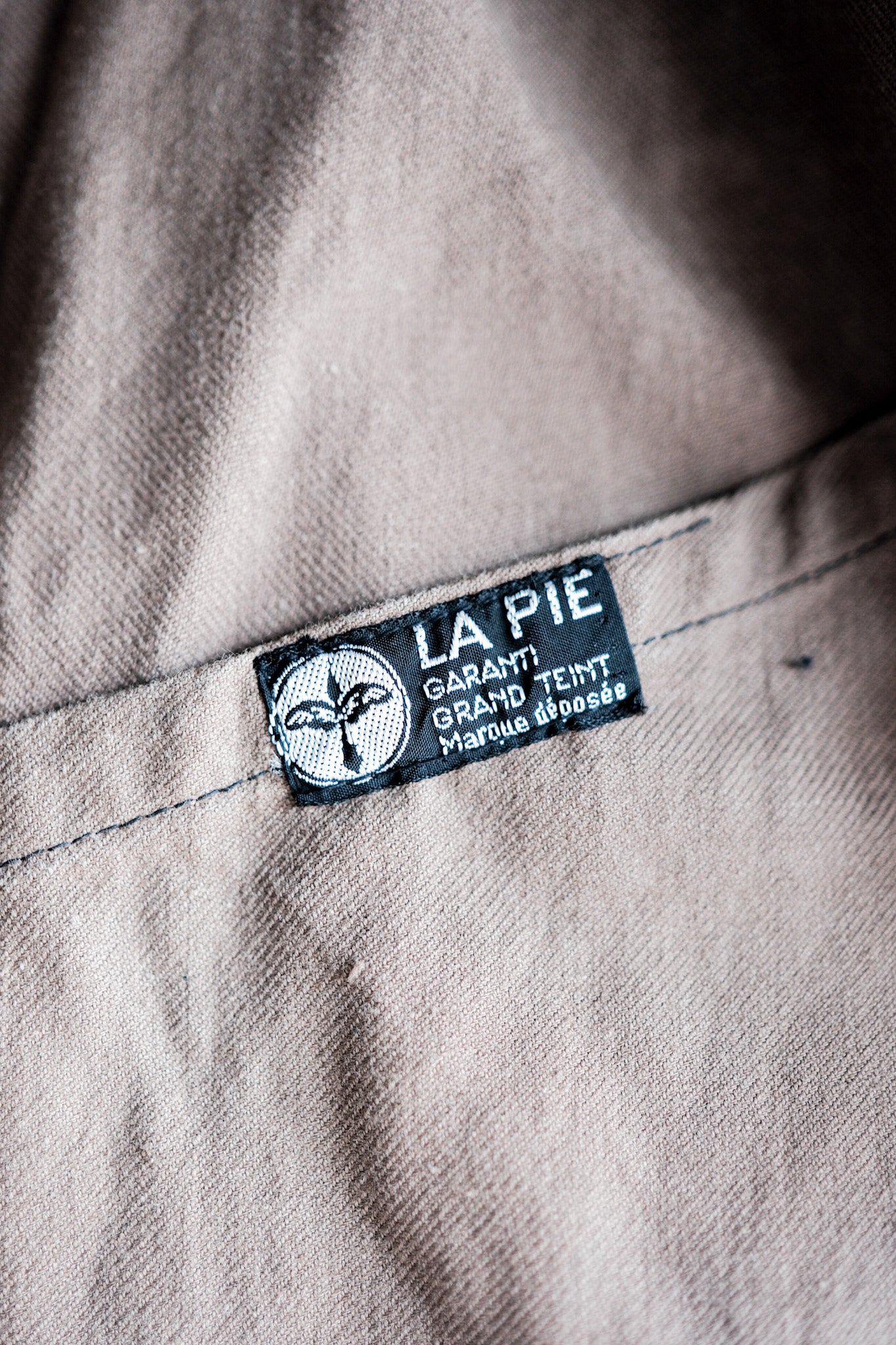 【~40's】French Vintage Brown Cotton Twill Work Jacket