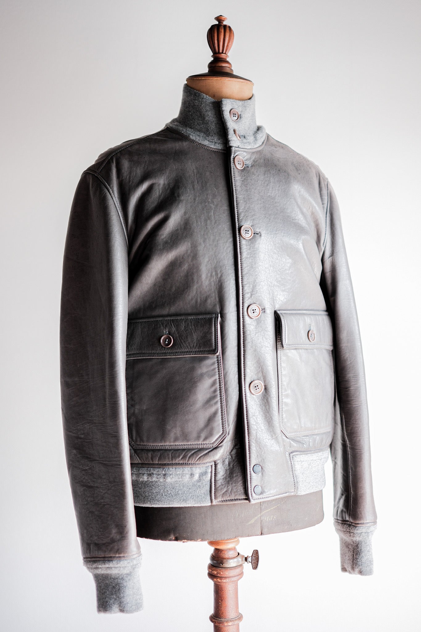 08AW] Old C.P.Company Leather Jacket Size.50