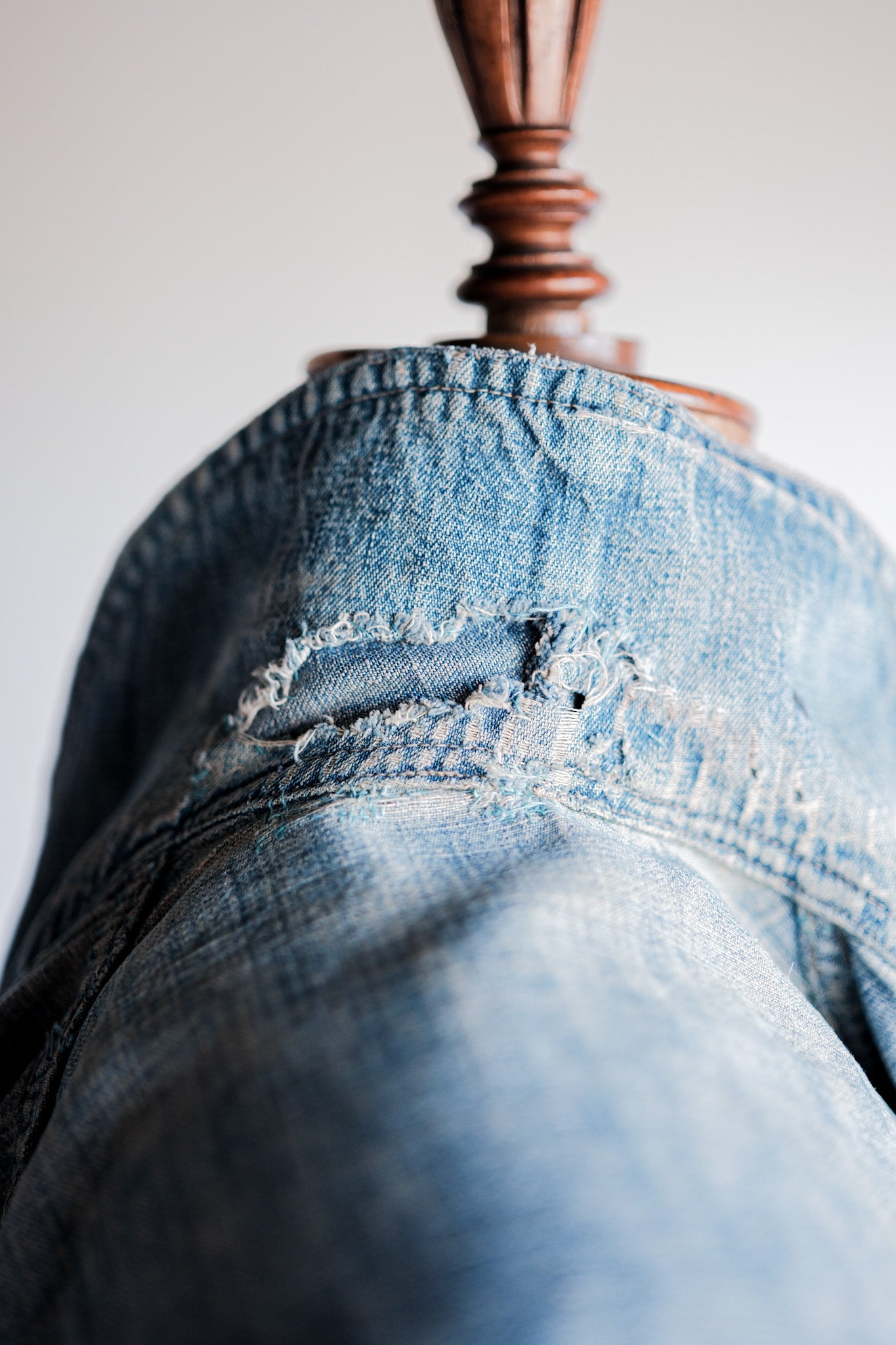 ［~40’s］U.S.NAVY Shawl Collar Denim Coverall “Crazy Paint”