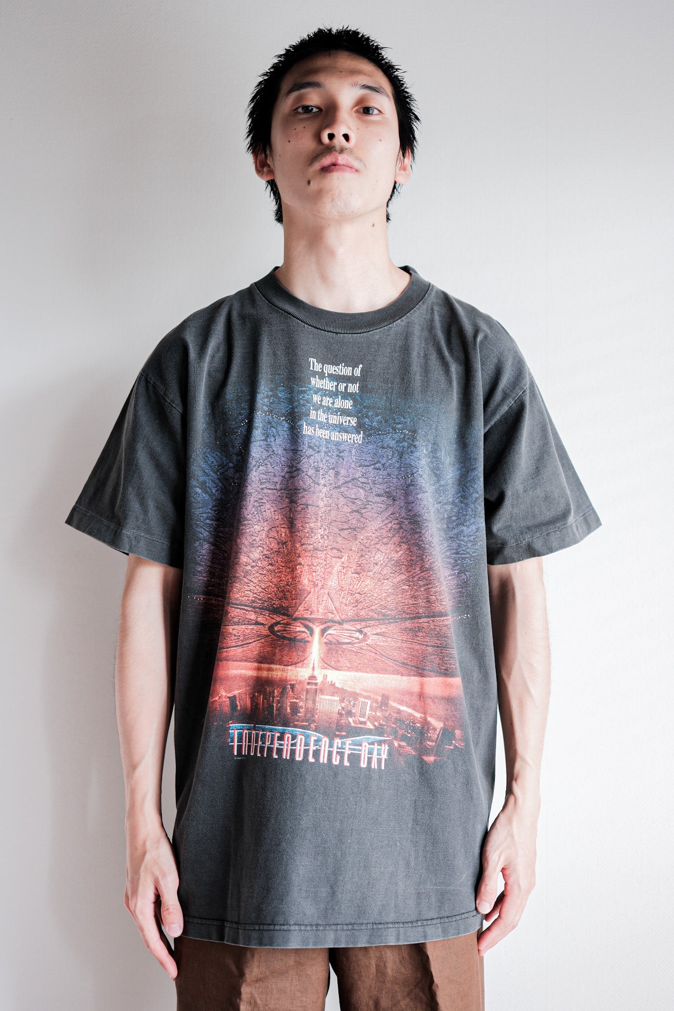 [~ 90's] Vintage Movie Print T-Shirt Size.l ​​"Independence Day"