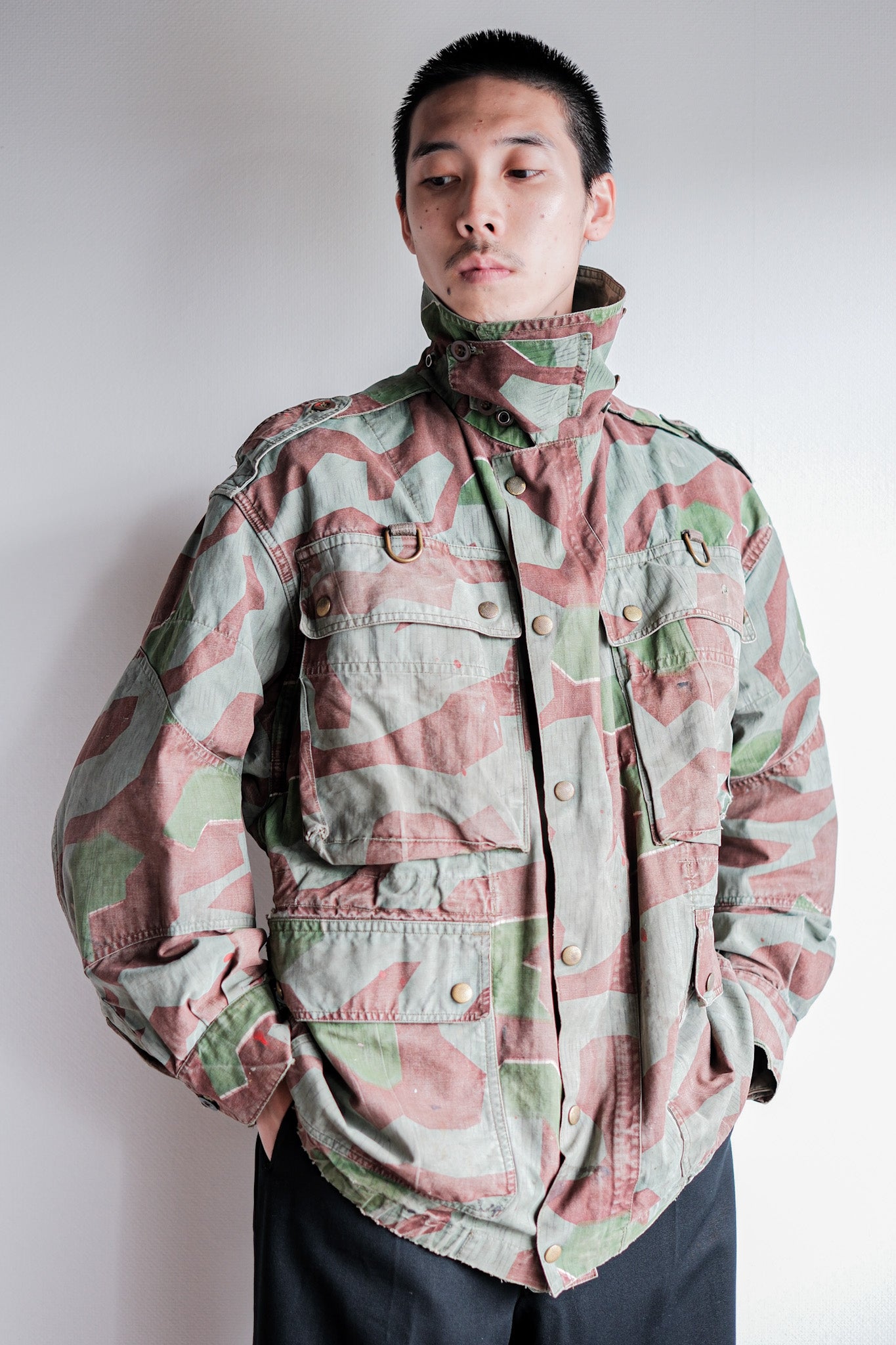 【~50's】German Army Splinter Camouflage Paratrooper Jacket