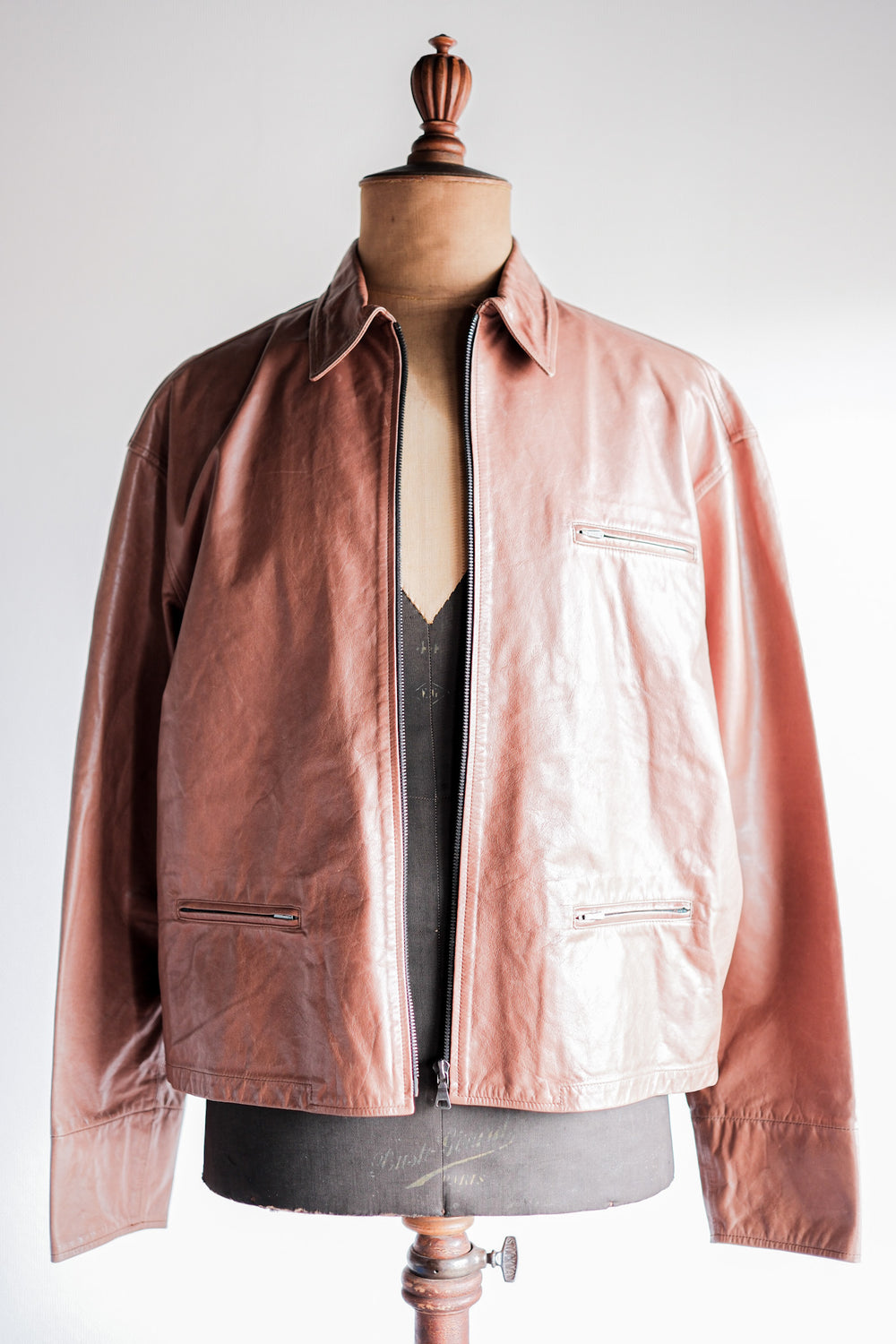 ［~90’s］Old JIL SANDER Leather Jacket Size.48