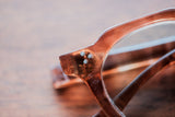 【~40’s】French Vintage Crown Panto Celluloid Frame "3 Dots"