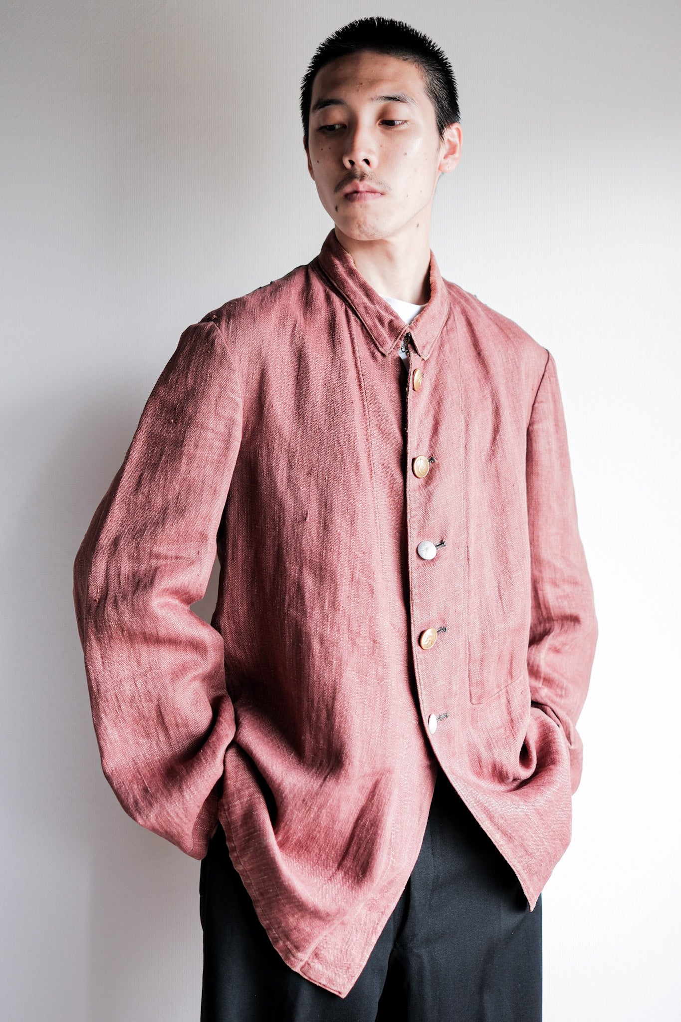 Man army drillich HBT linen jacket "unusable color"