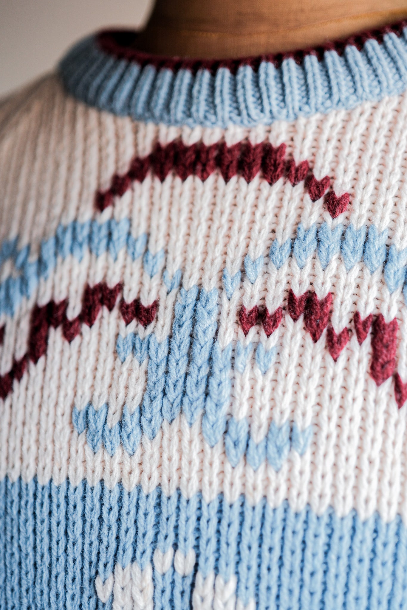 ［~60's］British Vintage Fisherman Crew Neck Wool Jumper "Handmade"