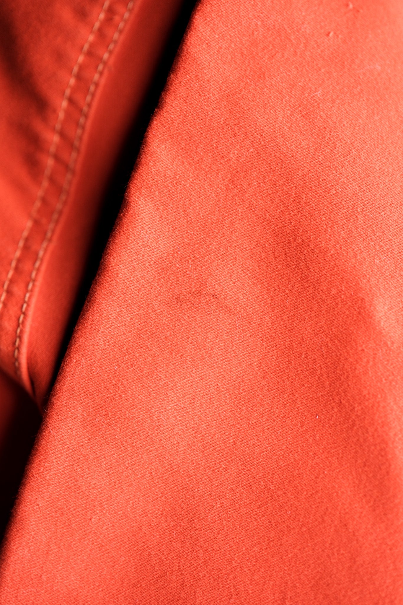 【~70's】French Vintage Orange Moleskin Work Jacket Size.T42
