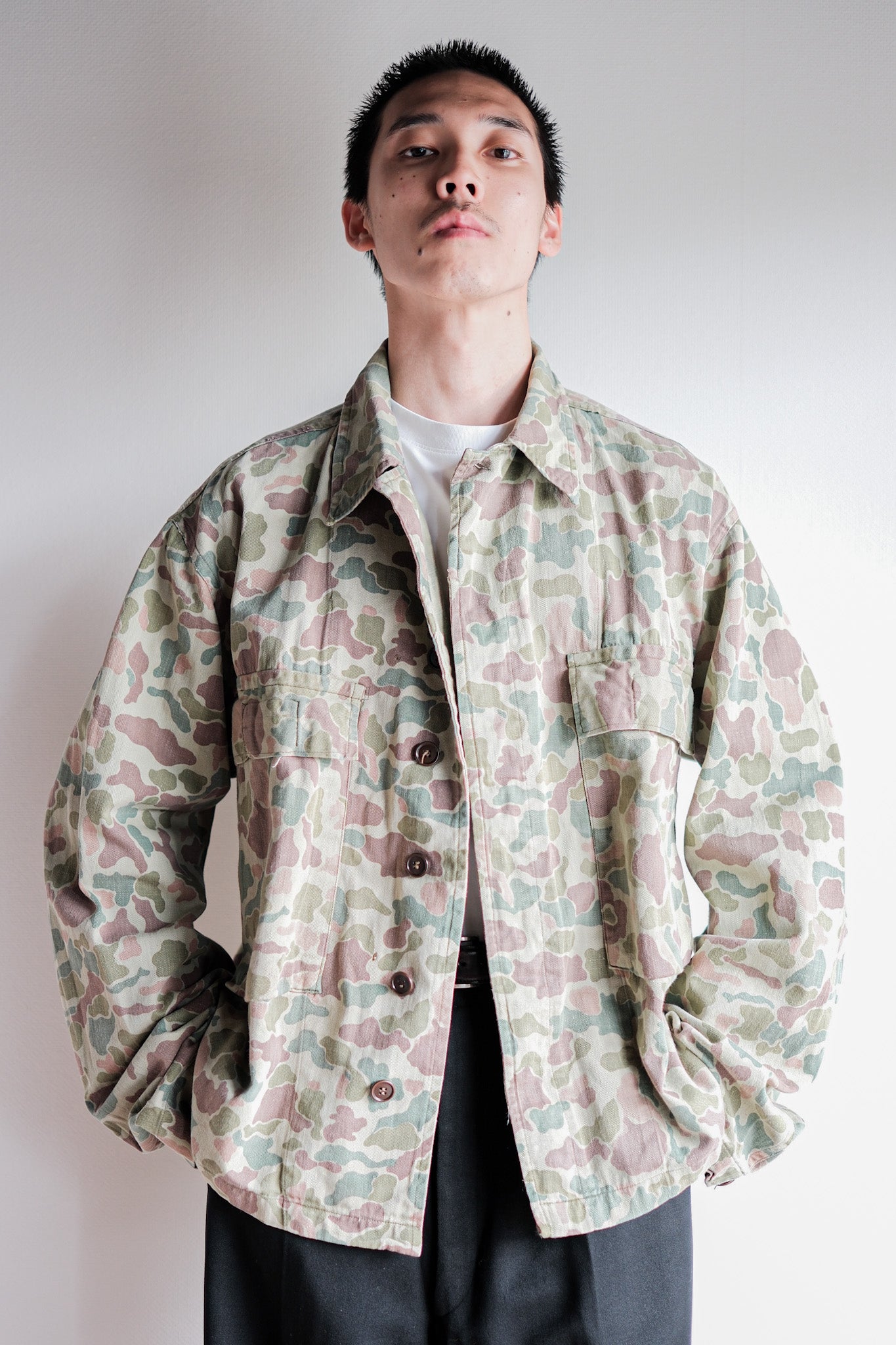 ［~50's］Dutch Army Frogskin Camouflage Field Jacket Size.52