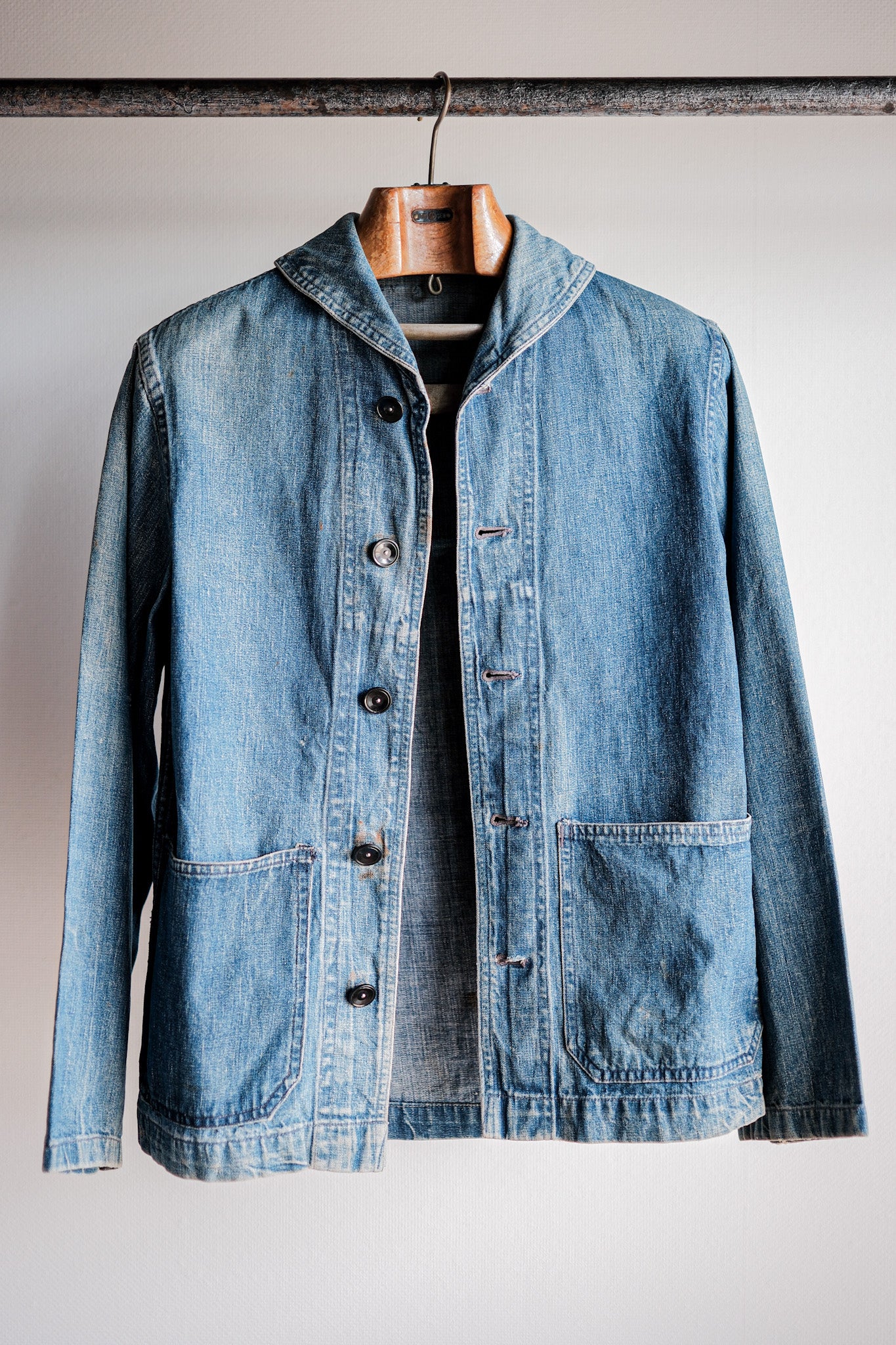［~40’s］WWⅡ U.S.NAVY Shawl Collar Denim Coverall
