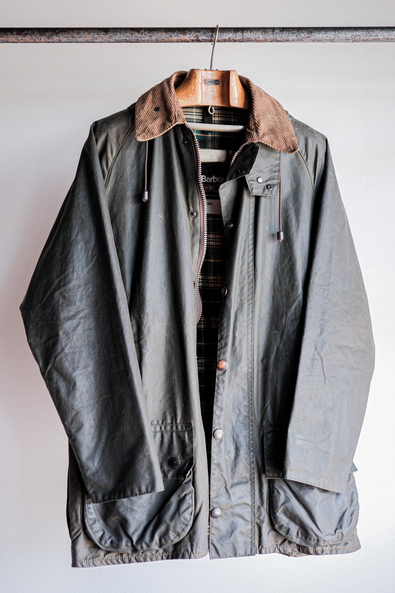 ［~80's］Vintage Barbour "BEAUFORT" With Hood 2 Crest Size.38