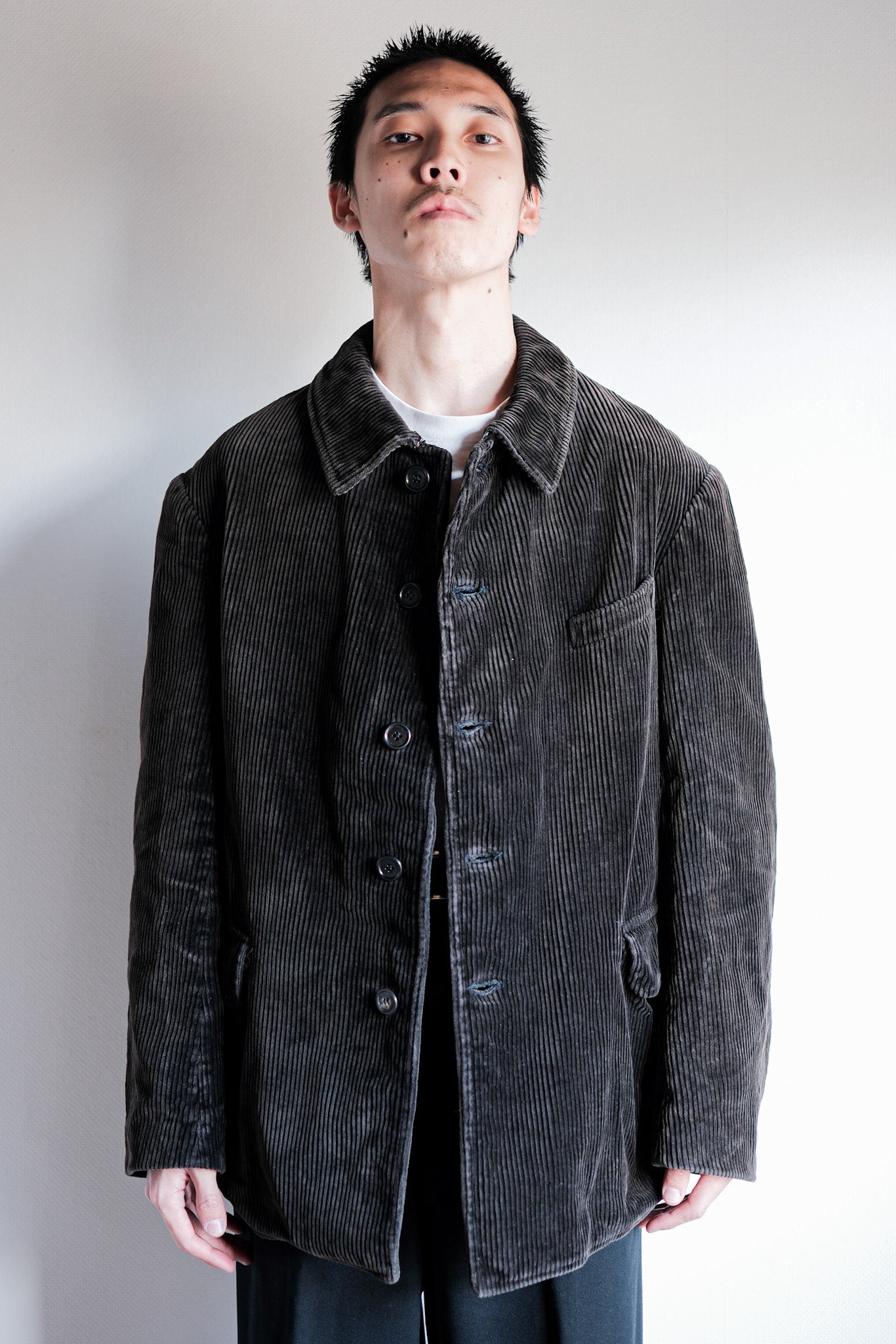 【~50's】French Vintage Dark Brown Corduroy Work Jacket