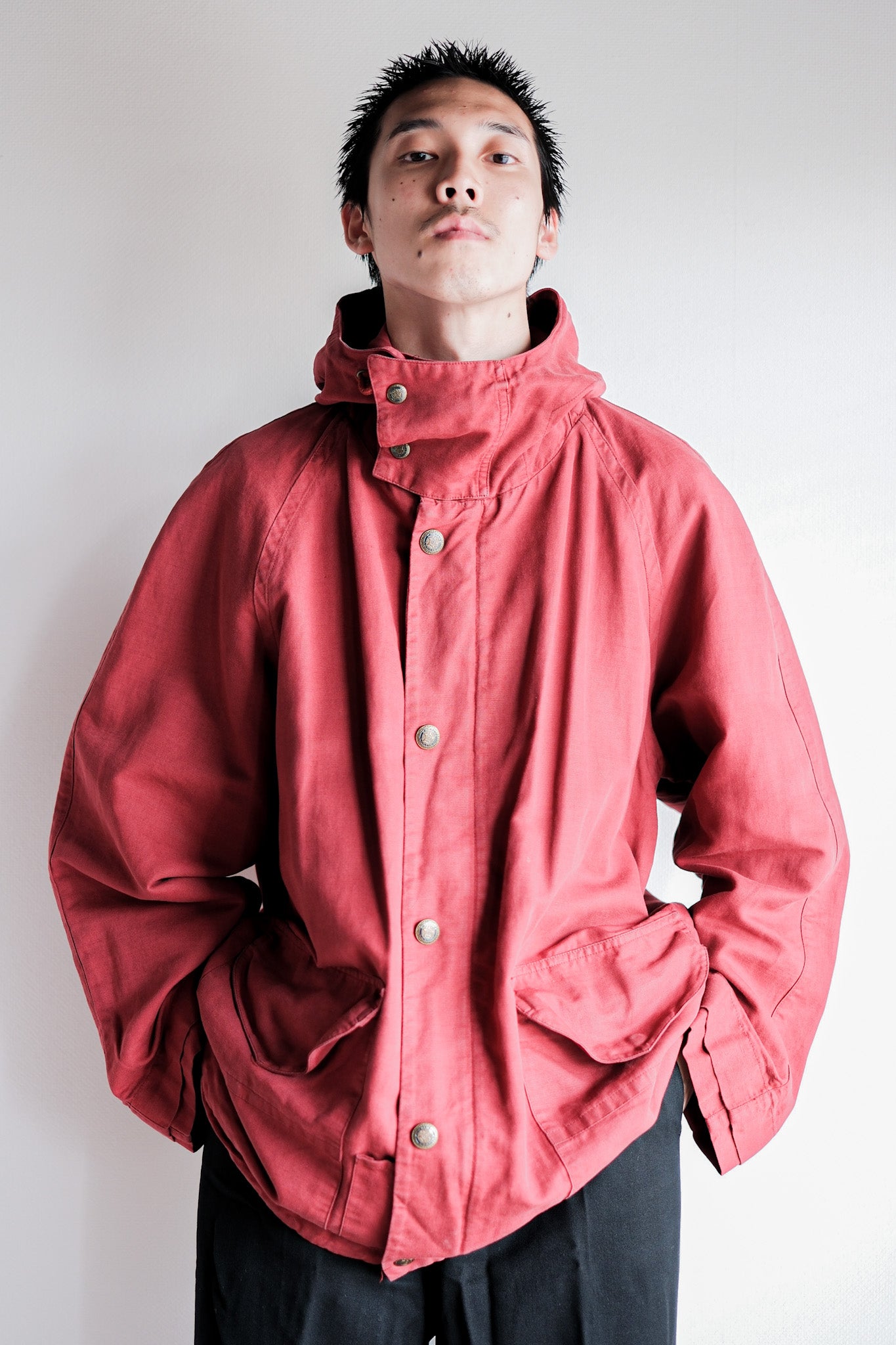 ［~80’s］Old C.P.Company Garment Dyed Cotton Linen Parka Size.48