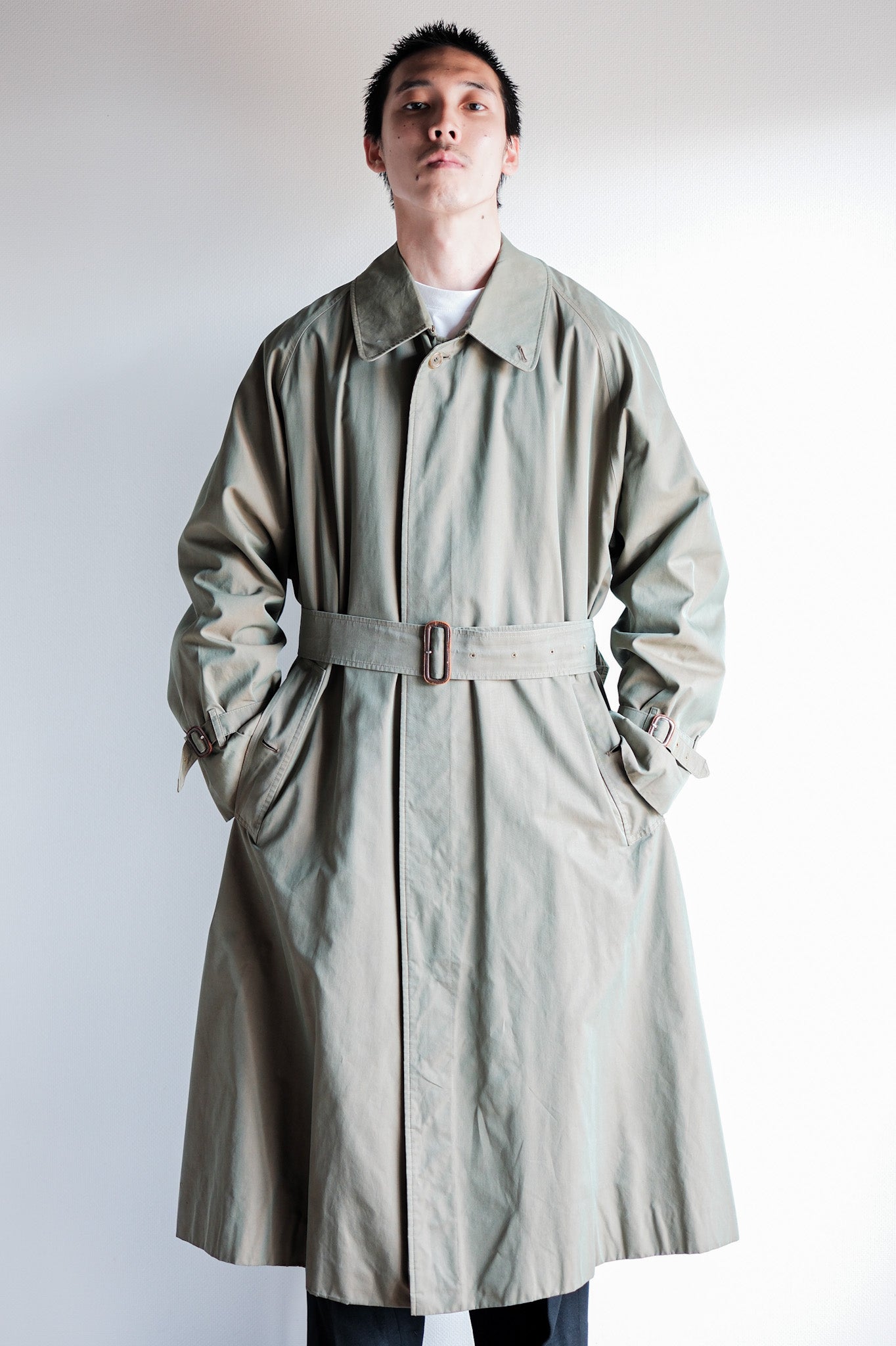 ［~70's］Vintage Burberrys Single Raglan Rider Coat C100 With Liner Size.52RL "TAMAMUSHI"