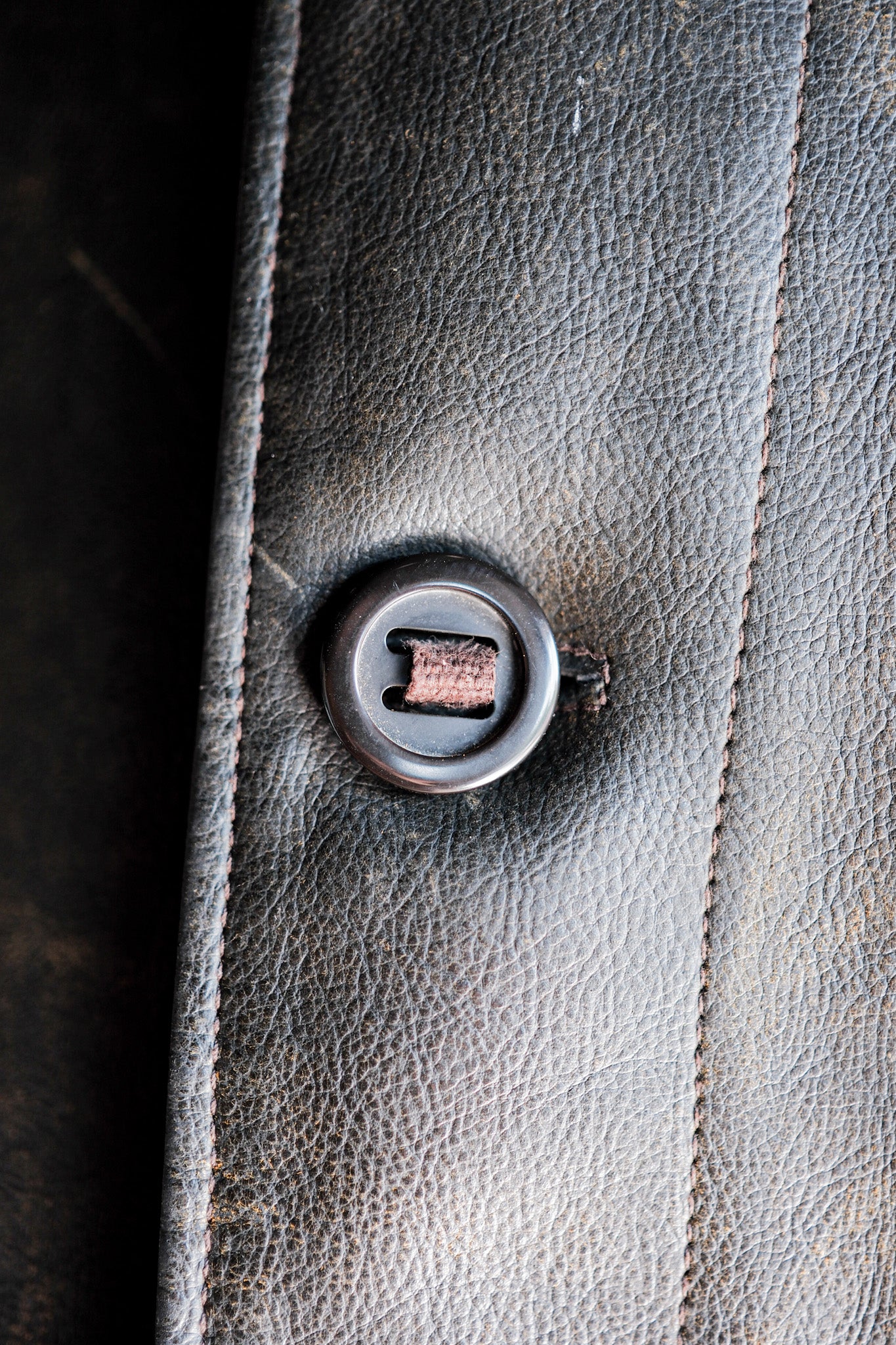 ［~90’s］Old ARMANI JEANS M-59 Type PVC Leather Jacket