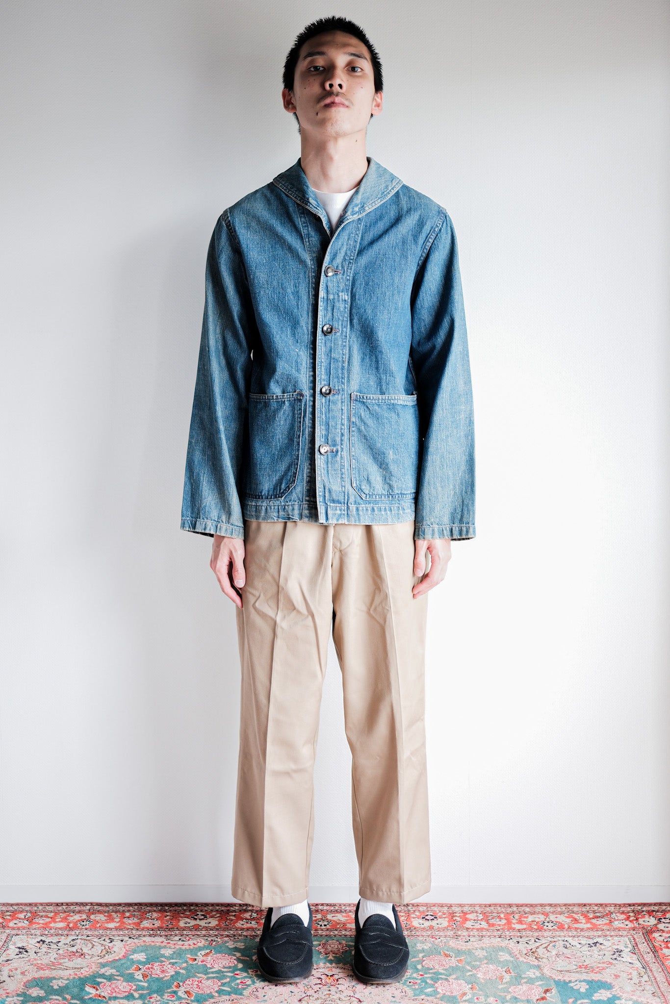 ［~40’s］WWⅡ U.S.NAVY Shawl Collar Denim Coverall