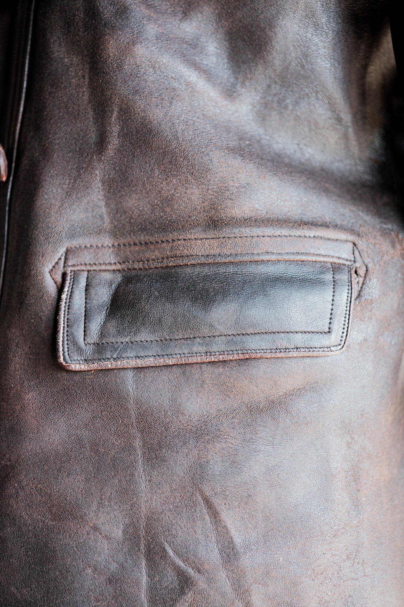 ［~40's］Swedish Vintage Double Breasted Leather Jacket