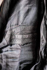 [~90's] Old Renoma Paris Black Leather Detachable Sleeve Multi Pocket Jacket Size.M