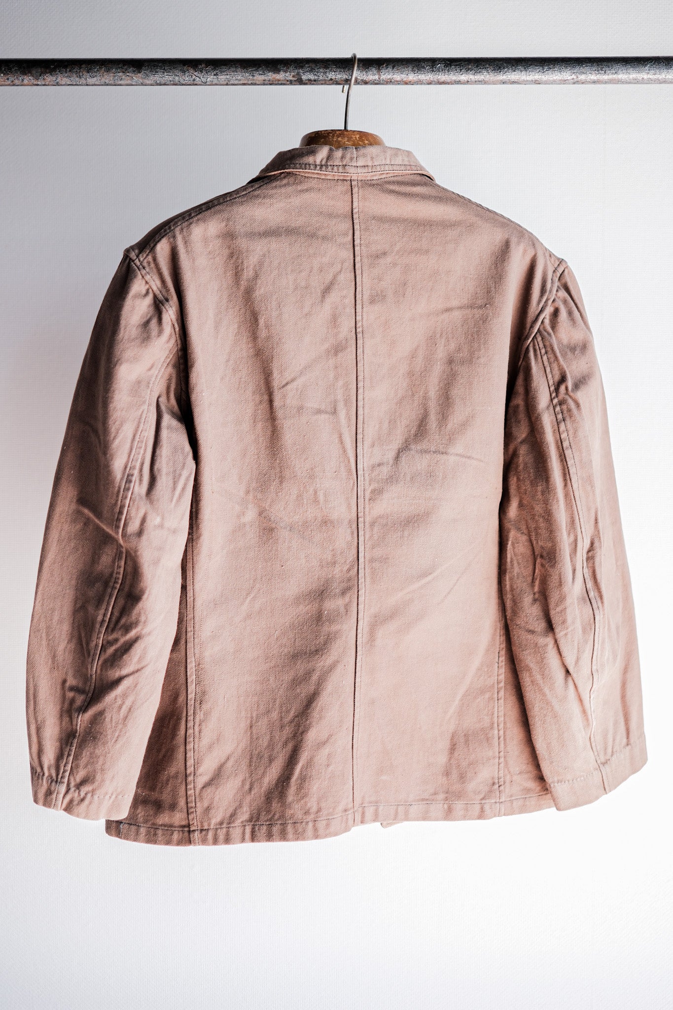 [~ 40's] French Vintage Brown Cotton Twill Work Jacket