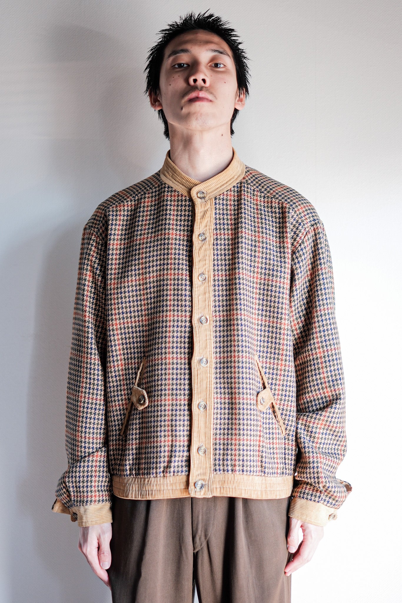 [~ 70 년대] 영국의 빈티지 하운드스투 울 믹스 재킷 크기.