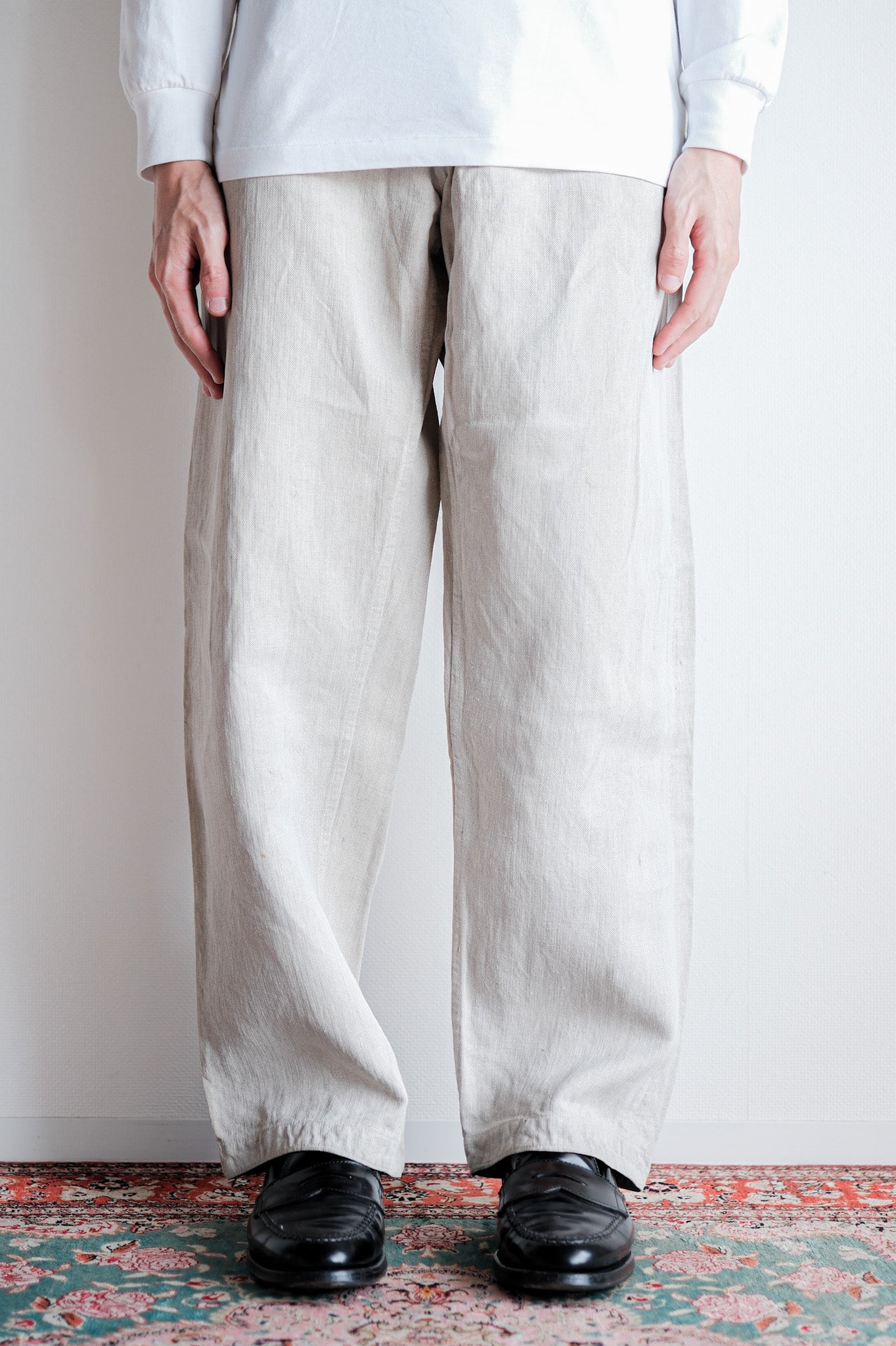 ［~40's］WW2 German Army Drillich HBT Linen Trousers