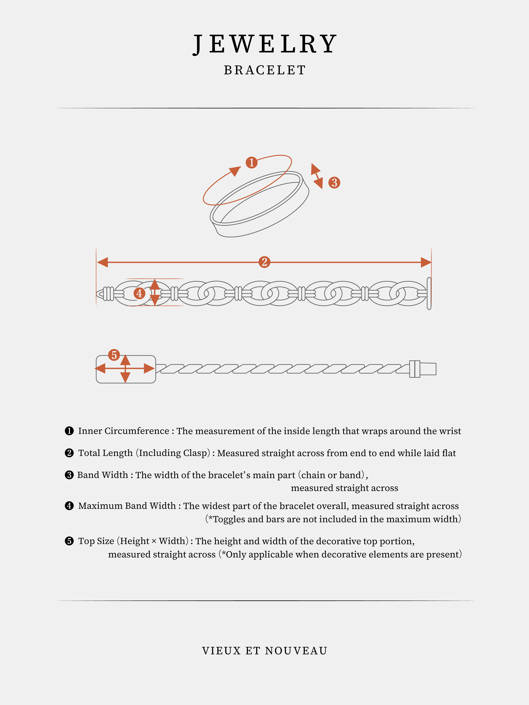 BRACELET size guide diagram