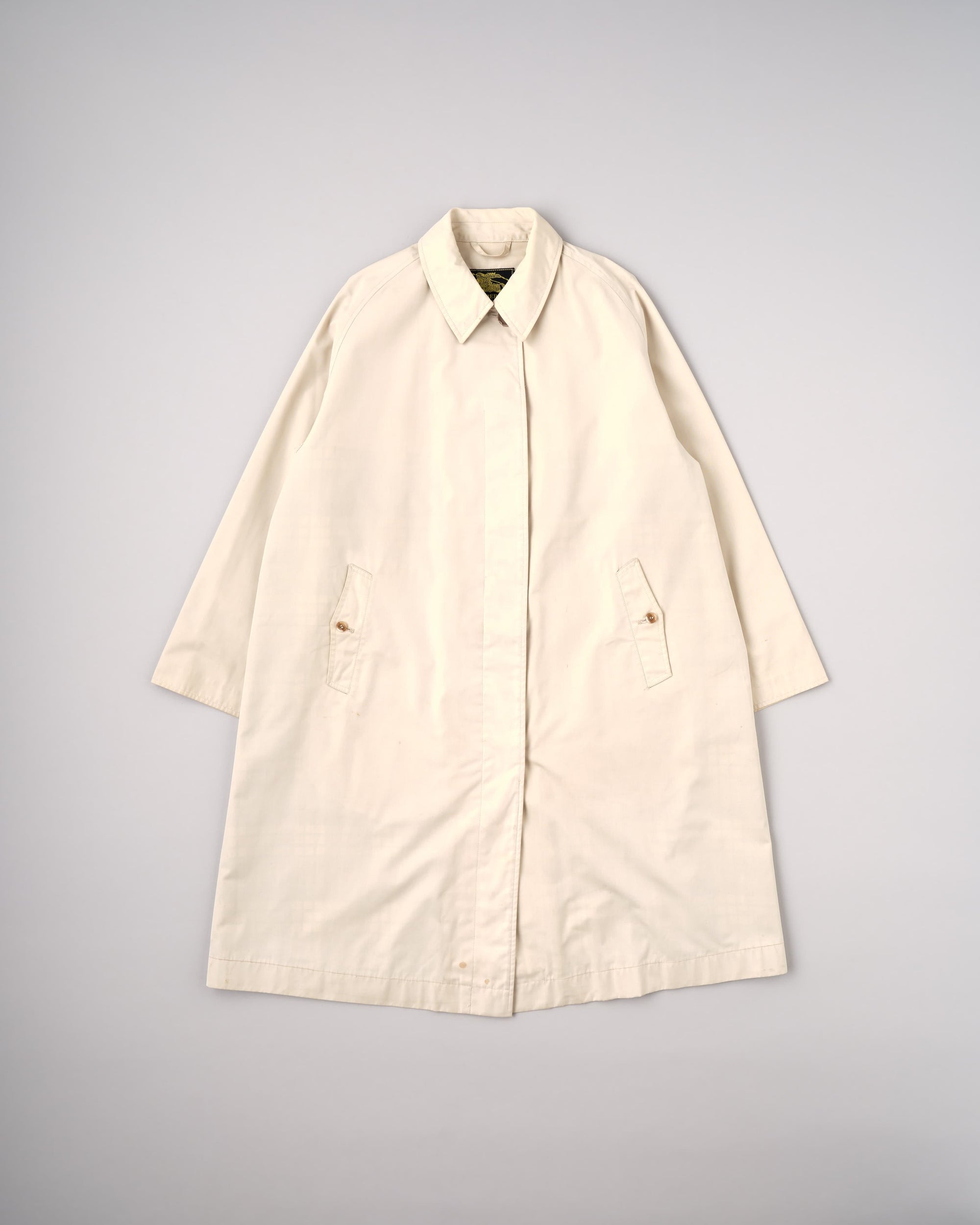 [~50's] Vintage Burberrys Paris One-Piece Sleeve Balmacaan Coat for Ladies "Made in France"