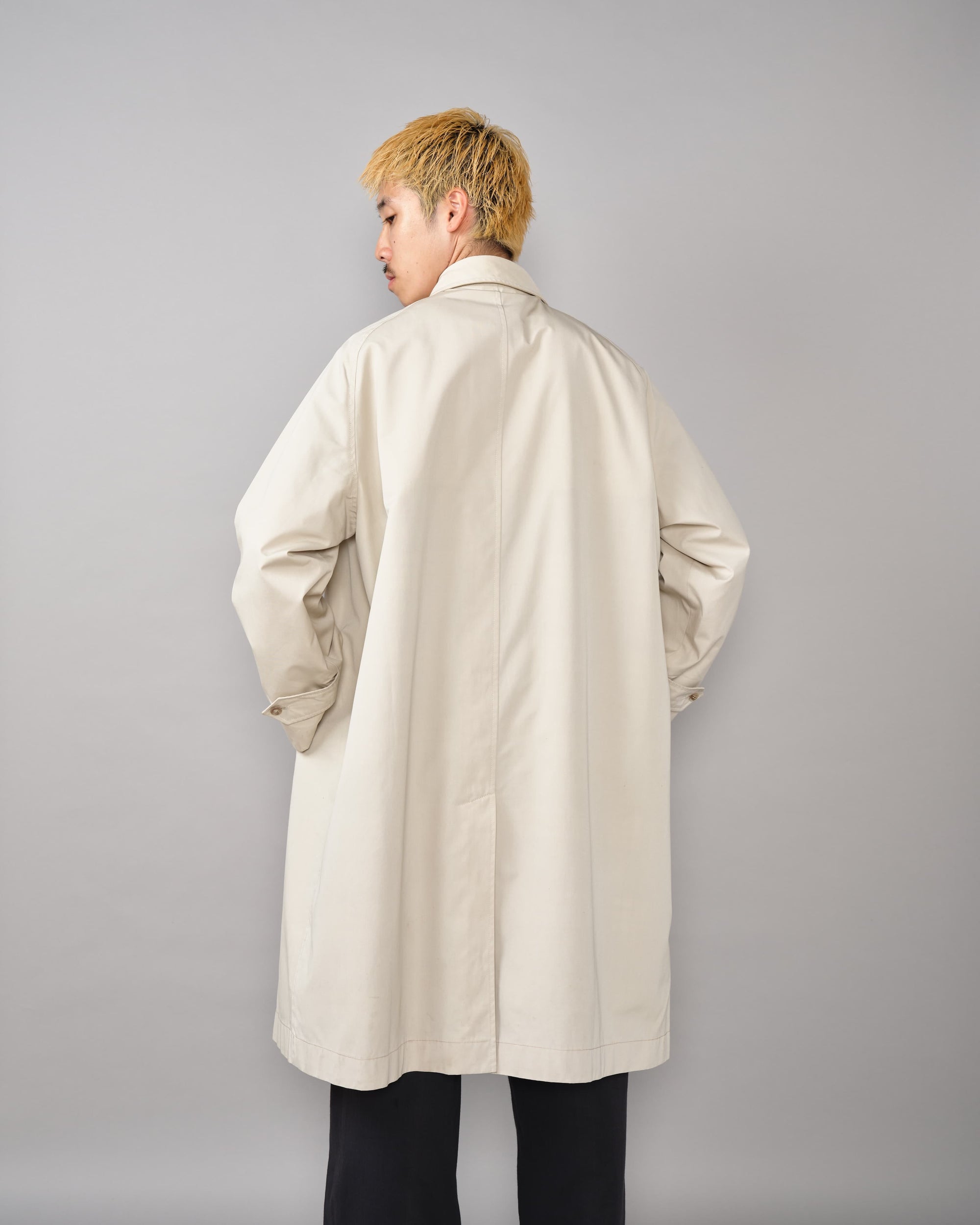 [~50's] Vintage Burberrys Paris One-Piece Sleeve Balmacaan Coat for Ladies "Made in France"