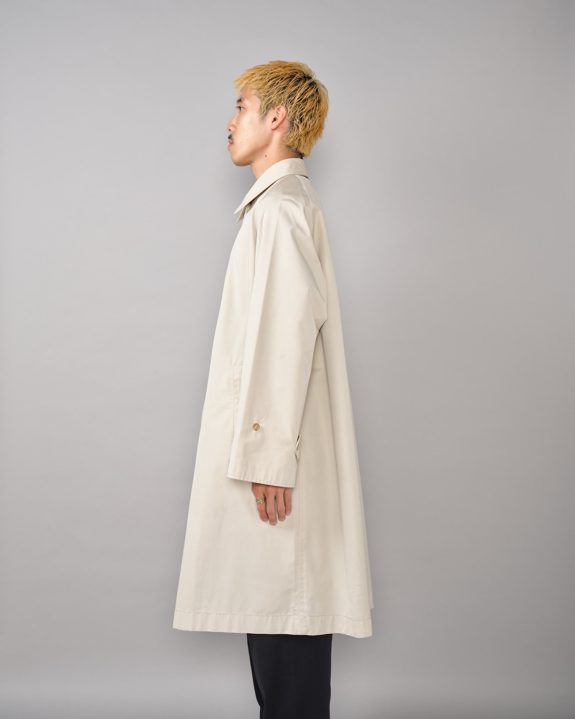 [~50's] Vintage Burberrys Paris One-Piece Sleeve Balmacaan Coat for Ladies "Made in France"