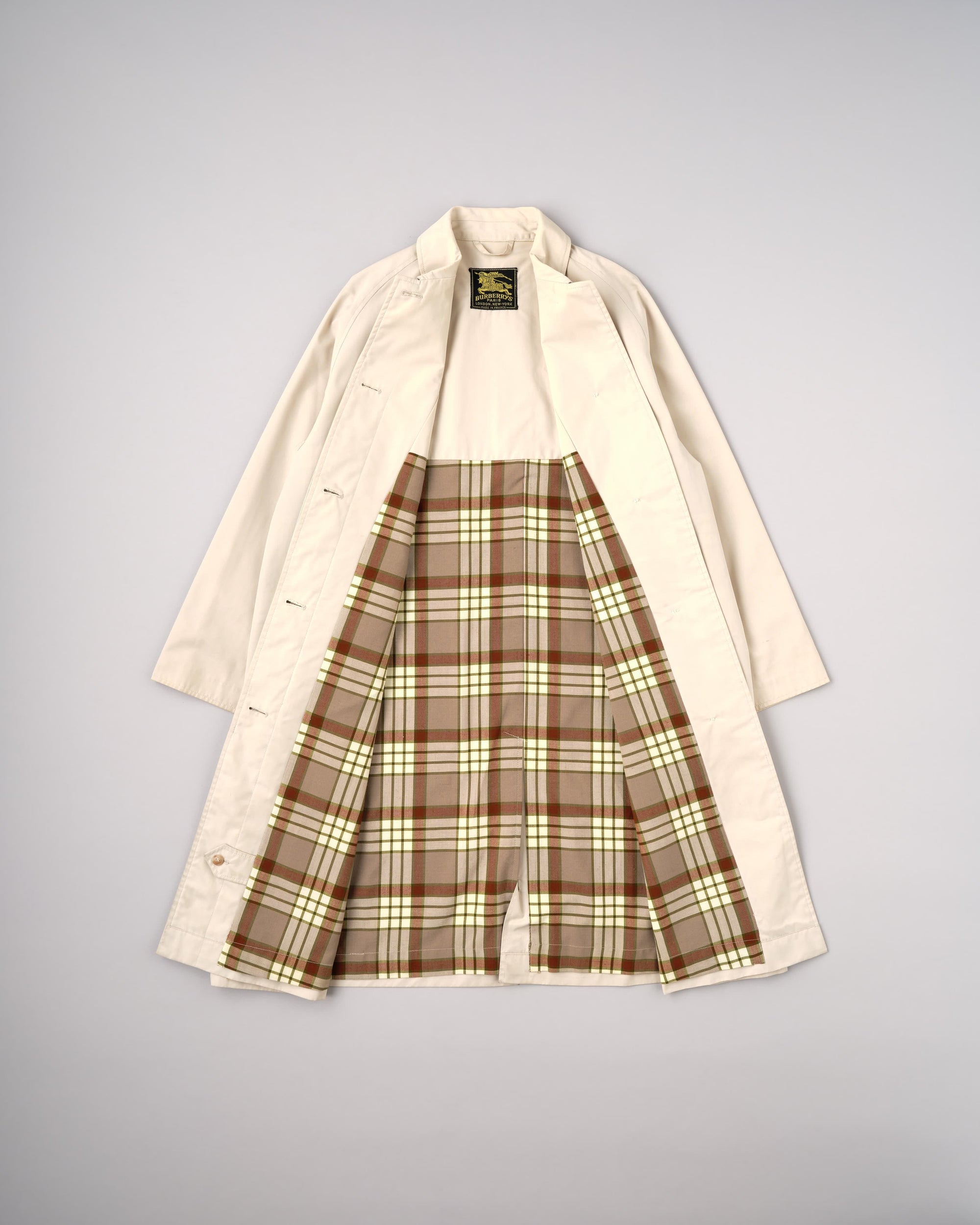 [~50's] Vintage Burberrys Paris One-Piece Sleeve Balmacaan Coat for Ladies "Made in France"