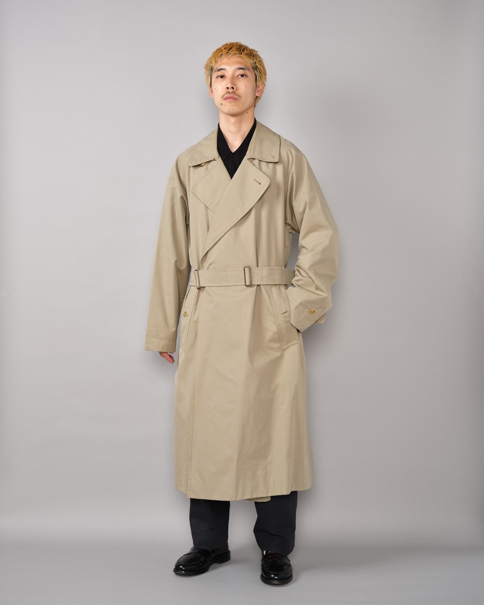 【~80's】Vintage Burberrys One-Piece Sleeve Tielocken Coat C100 Size.46REG