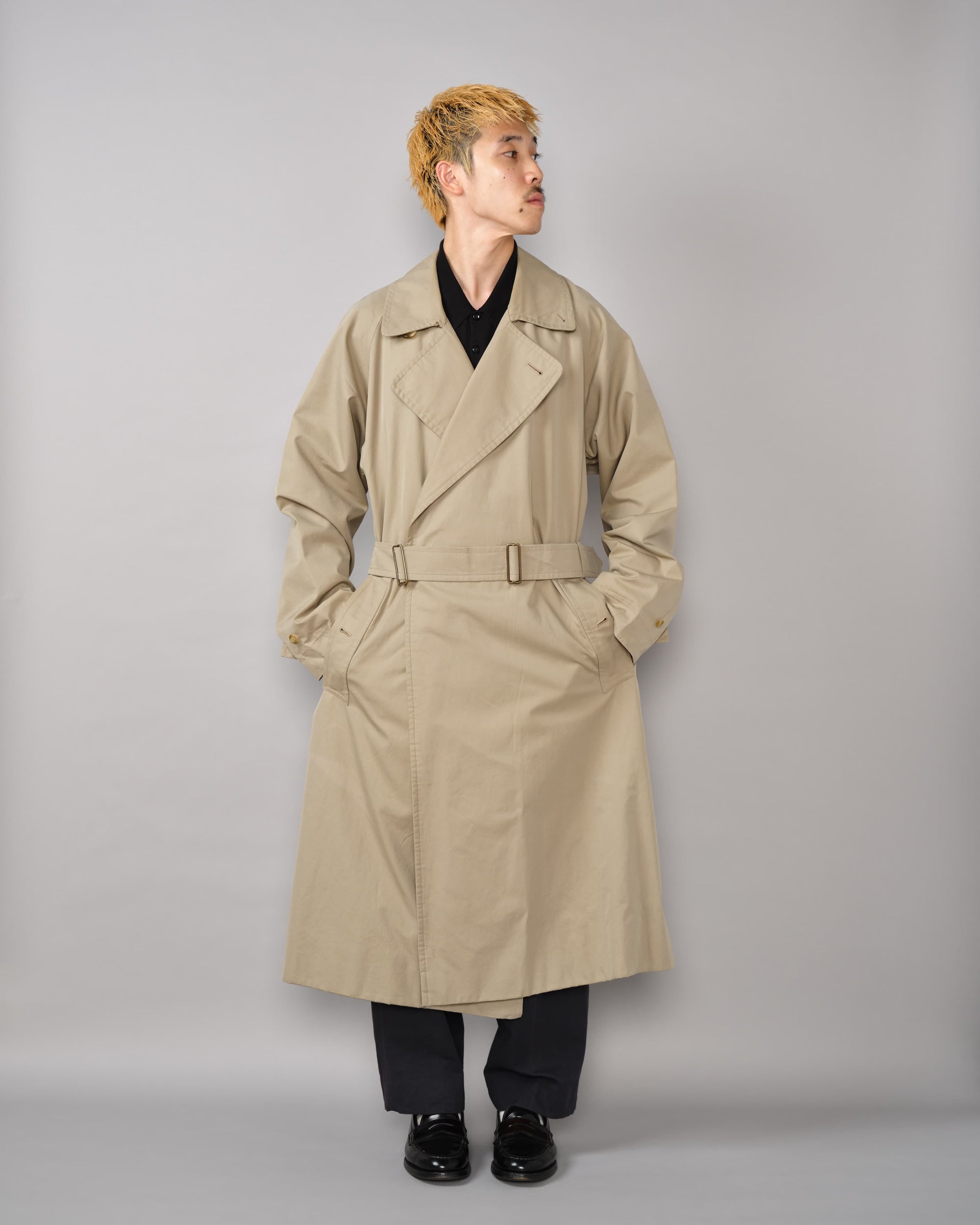 【~80's】Vintage Burberrys One-Piece Sleeve Tielocken Coat C100 Size.46REG