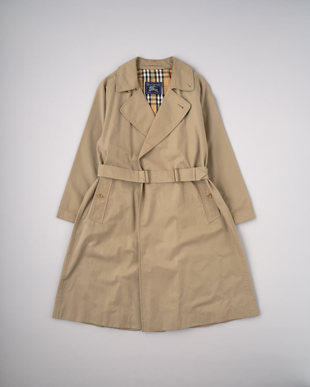 [~80's] Vintage Burberrys One-Piece Sleeve Tielocken Coat C100 Size.46REG