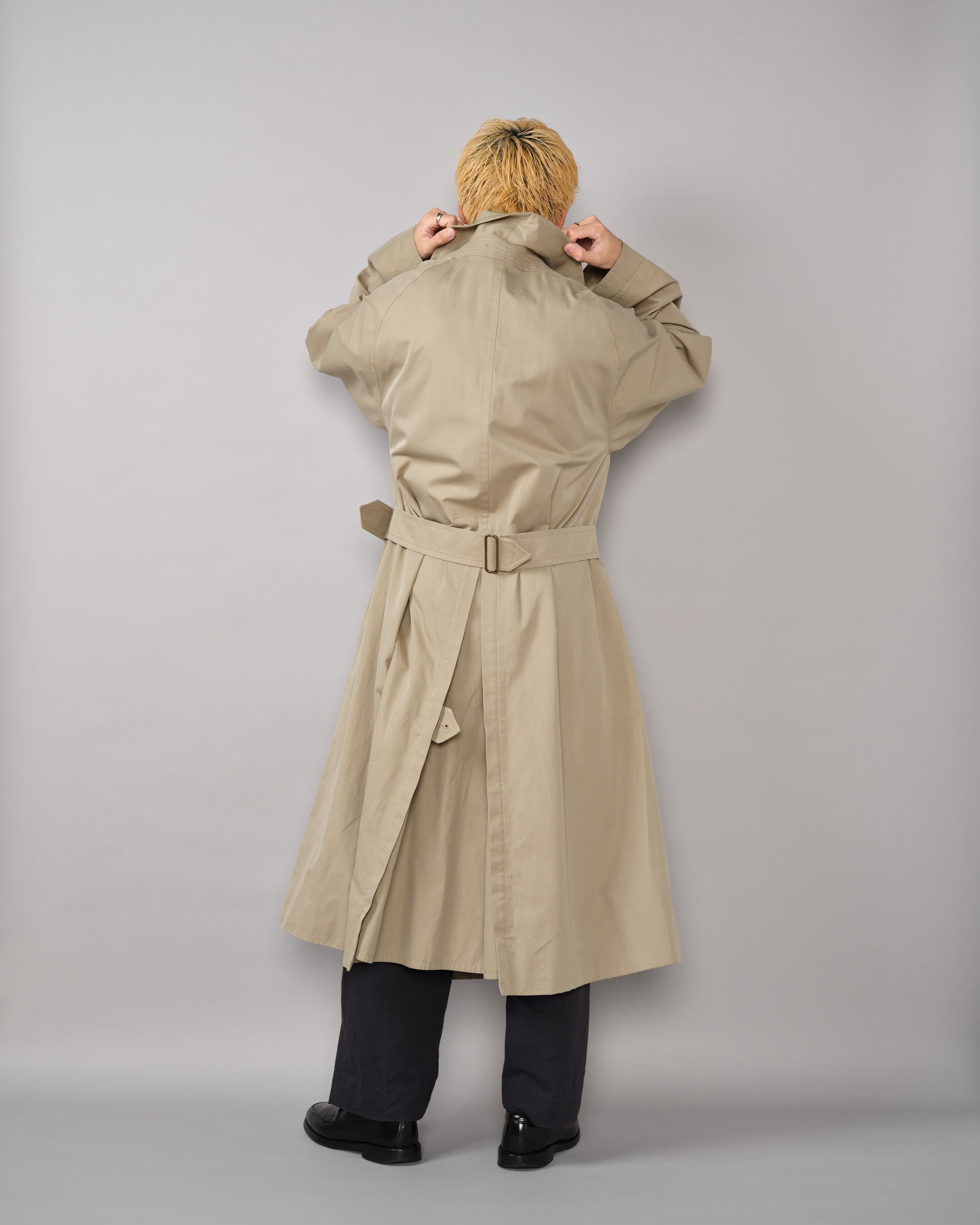 【~80's】Vintage Burberrys One-Piece Sleeve Tielocken Coat C100 Size.46REG
