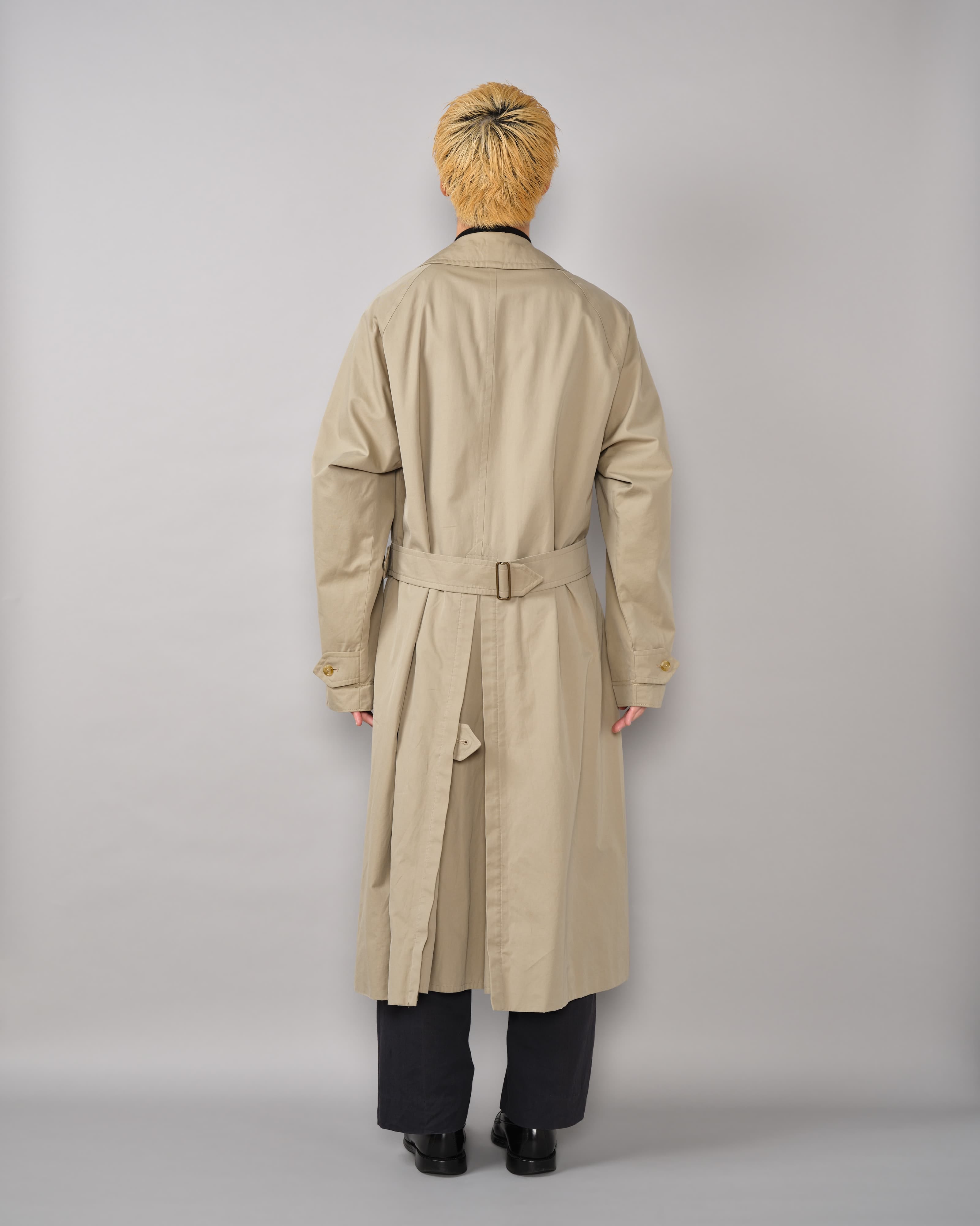 80's] Vintage Burberrys One-Piece Sleeve Tielocken Coat C100 Size