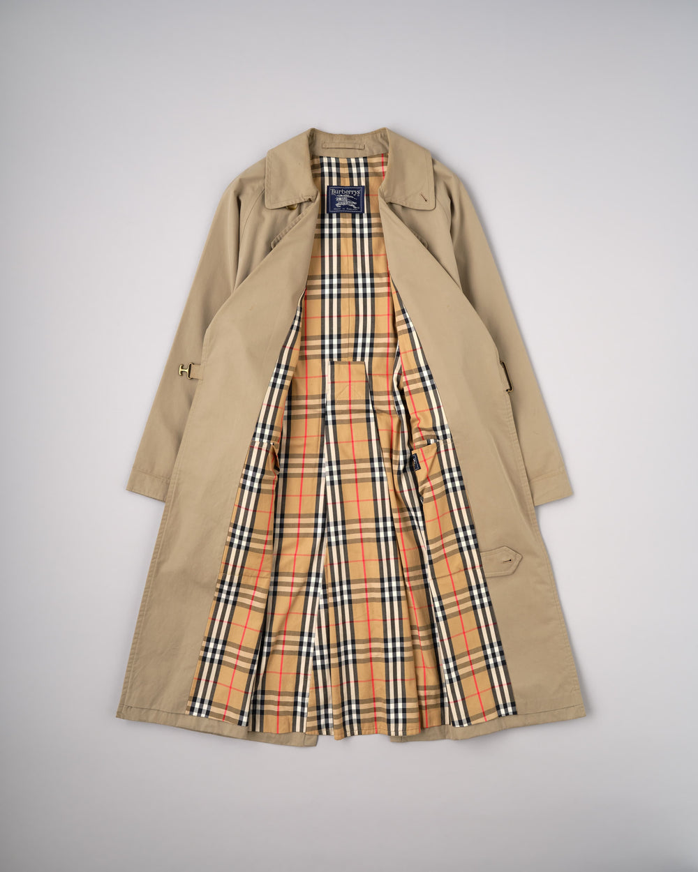 [~80's] Vintage Burberrys One-Piece Sleeve Tielocken Coat C100 Size.46REG