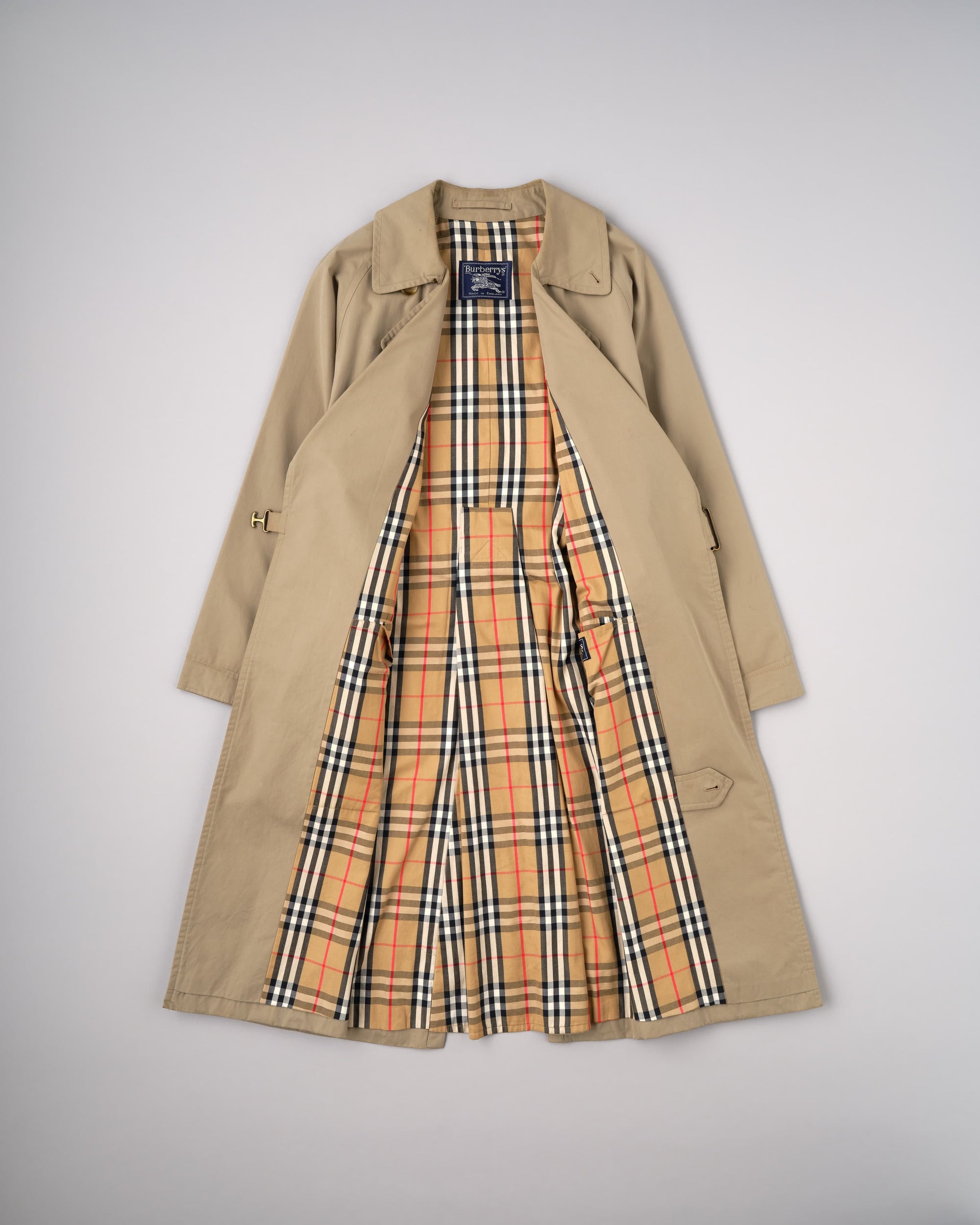 【~80's】Vintage Burberrys One-Piece Sleeve Tielocken Coat C100 Size.46REG