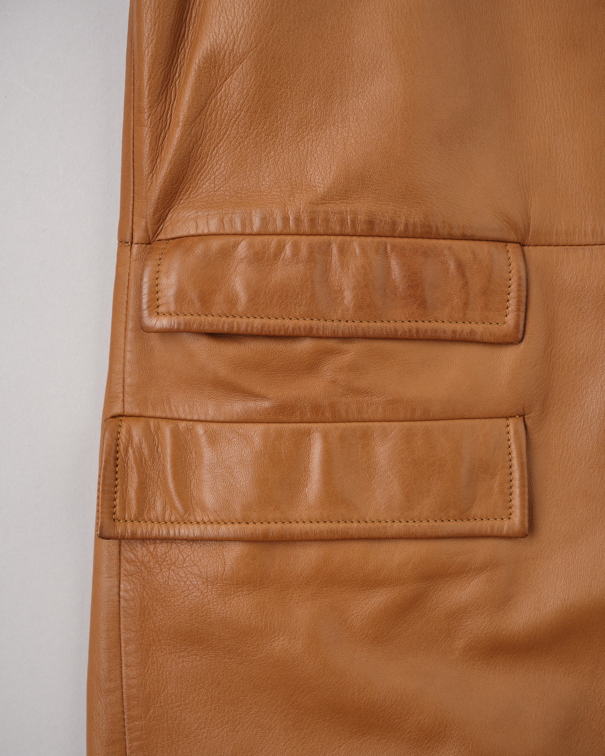 [~70’s] Old GUCCI Lambskin Leather Shawl Collar Coat Size.50