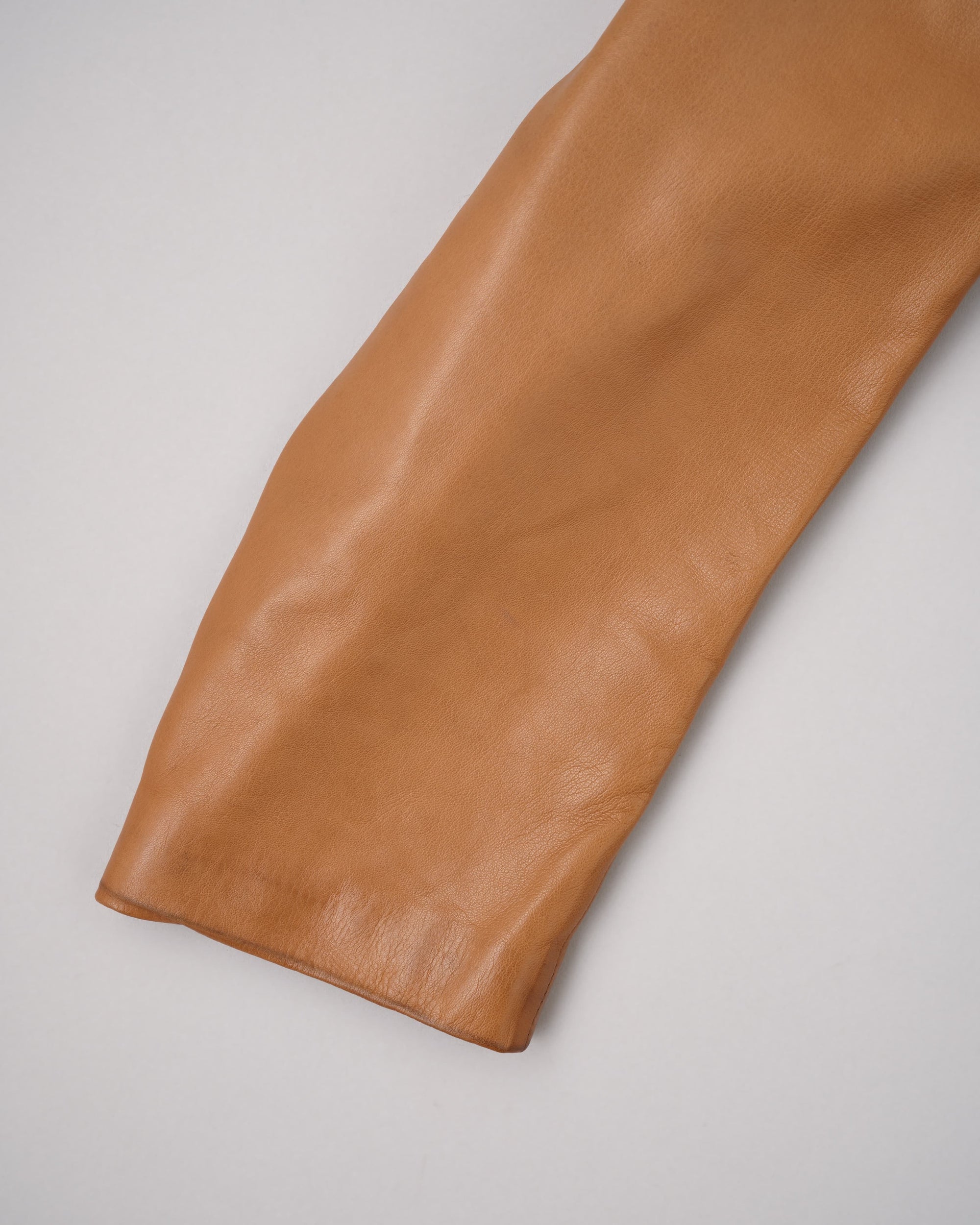 [~70’s] Old GUCCI Lambskin Leather Shawl Collar Coat Size.50