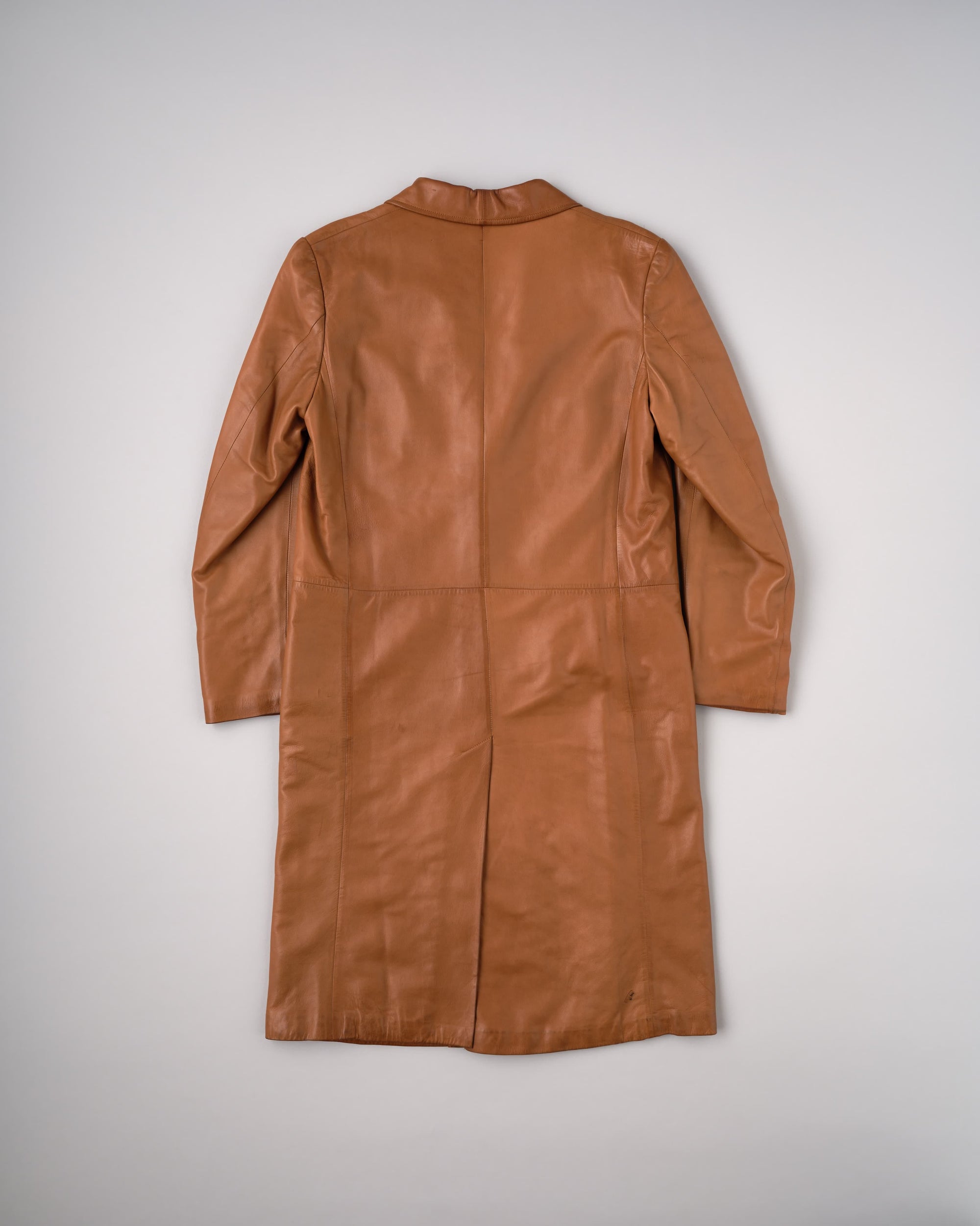 [~70’s] Old GUCCI Lambskin Leather Shawl Collar Coat Size.50