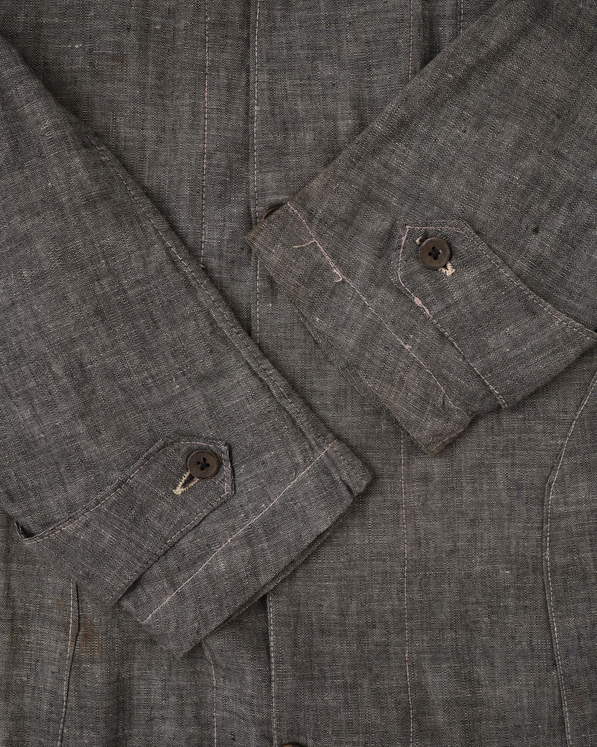 [~40’s] French Vintage Metis Black Chambray Work Coat
