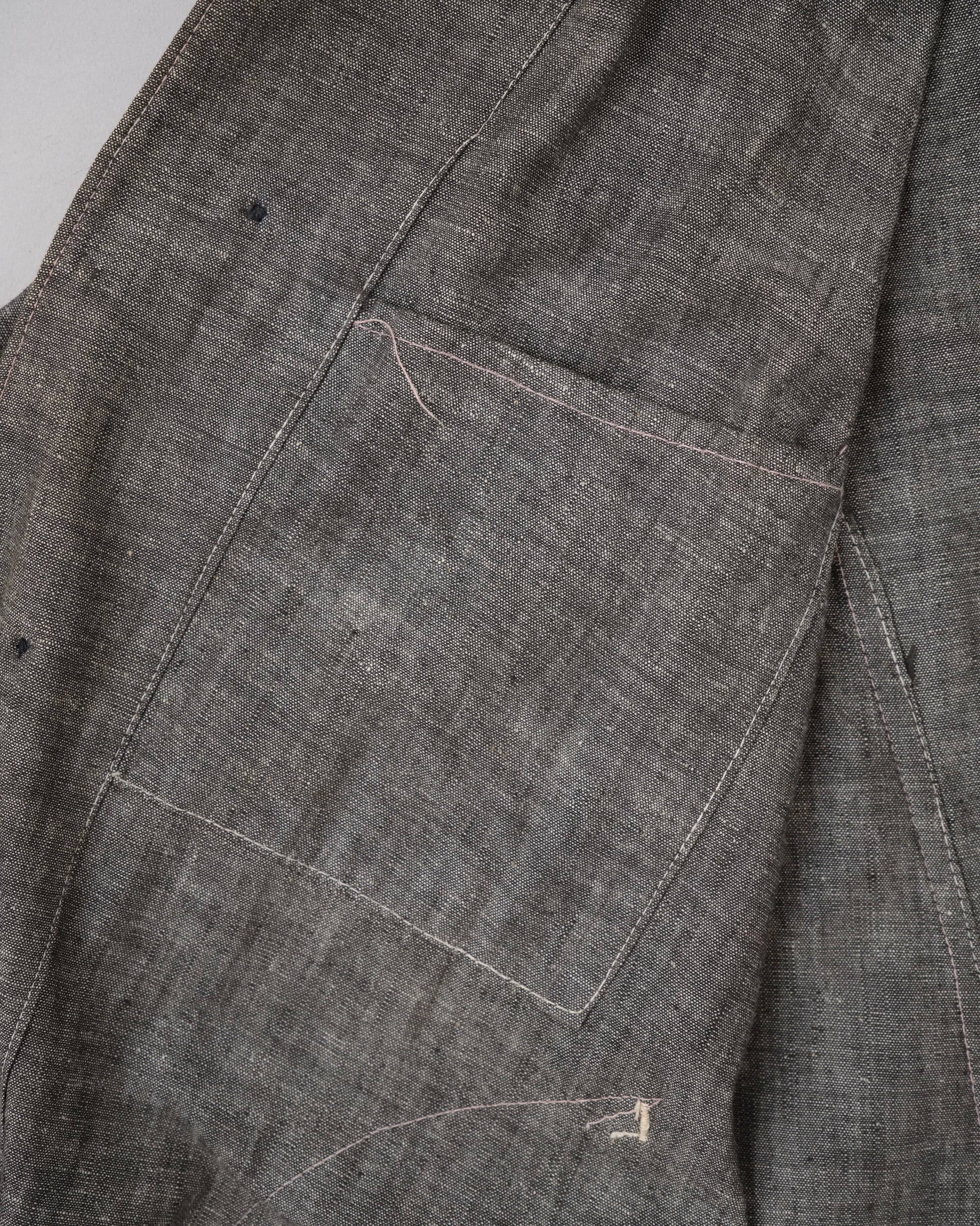 [~40’s] French Vintage Metis Black Chambray Work Coat