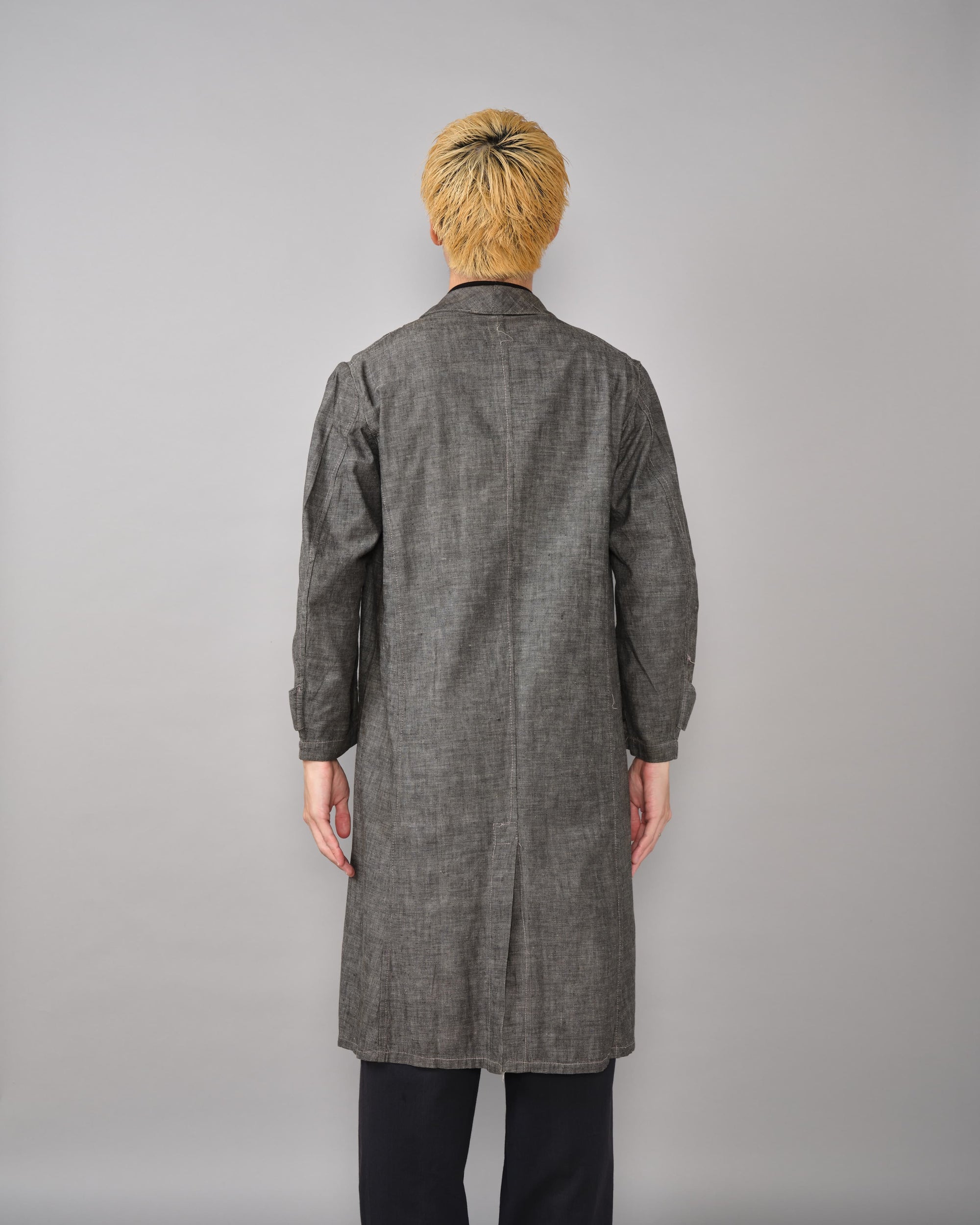 [~40’s] French Vintage Metis Black Chambray Work Coat
